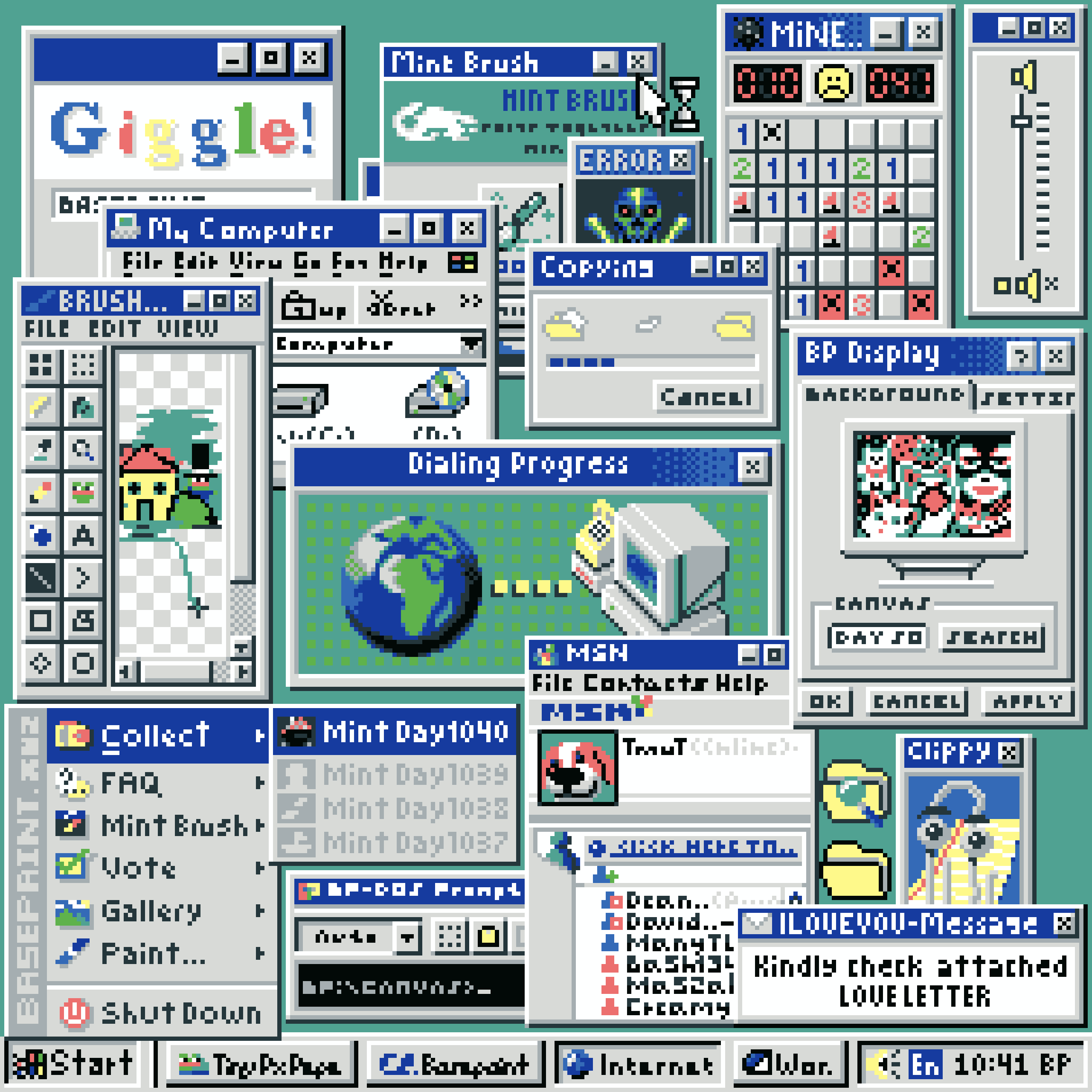 BasePaint Day #1041: Internet Archive