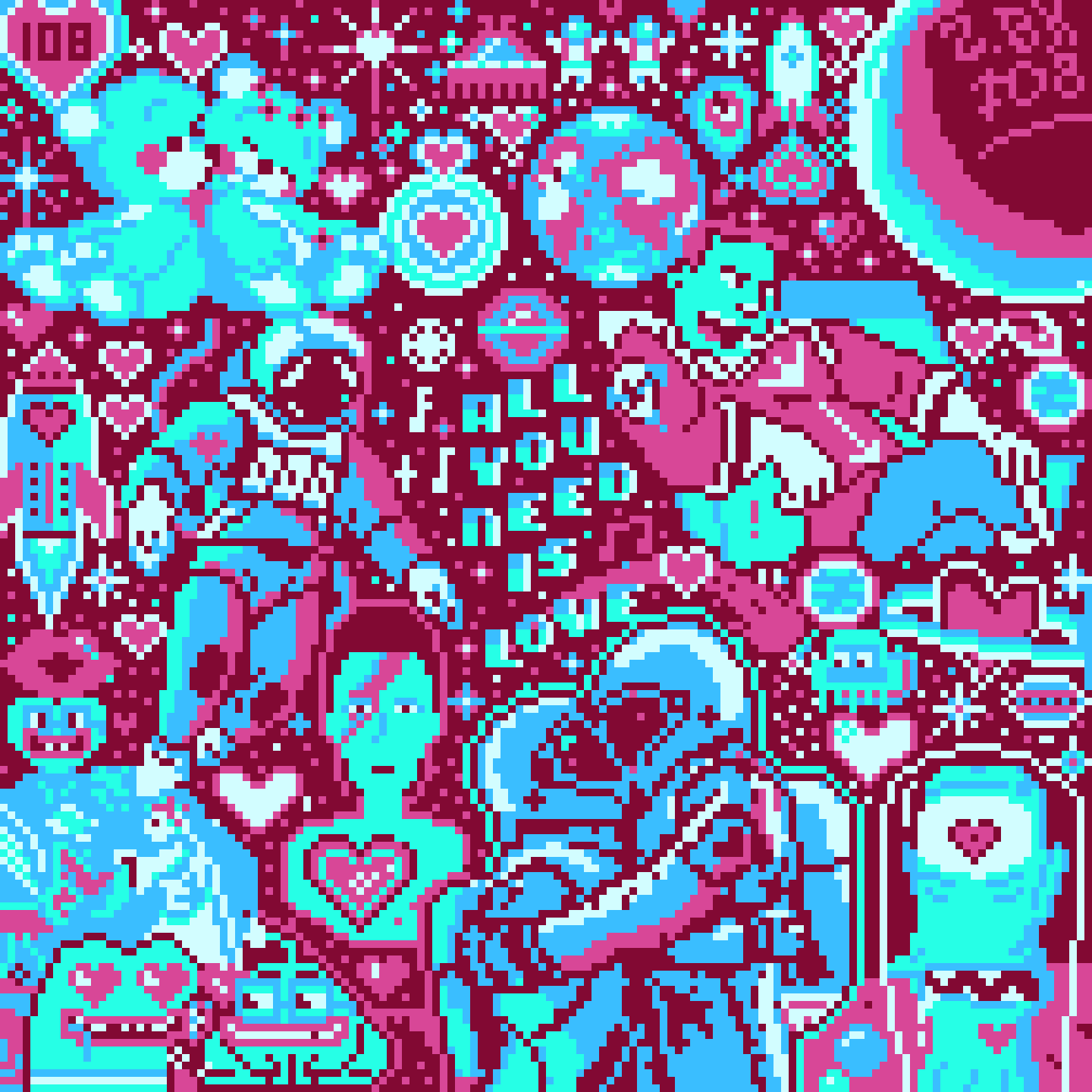 BasePaint Day #108: Cosmic Romance