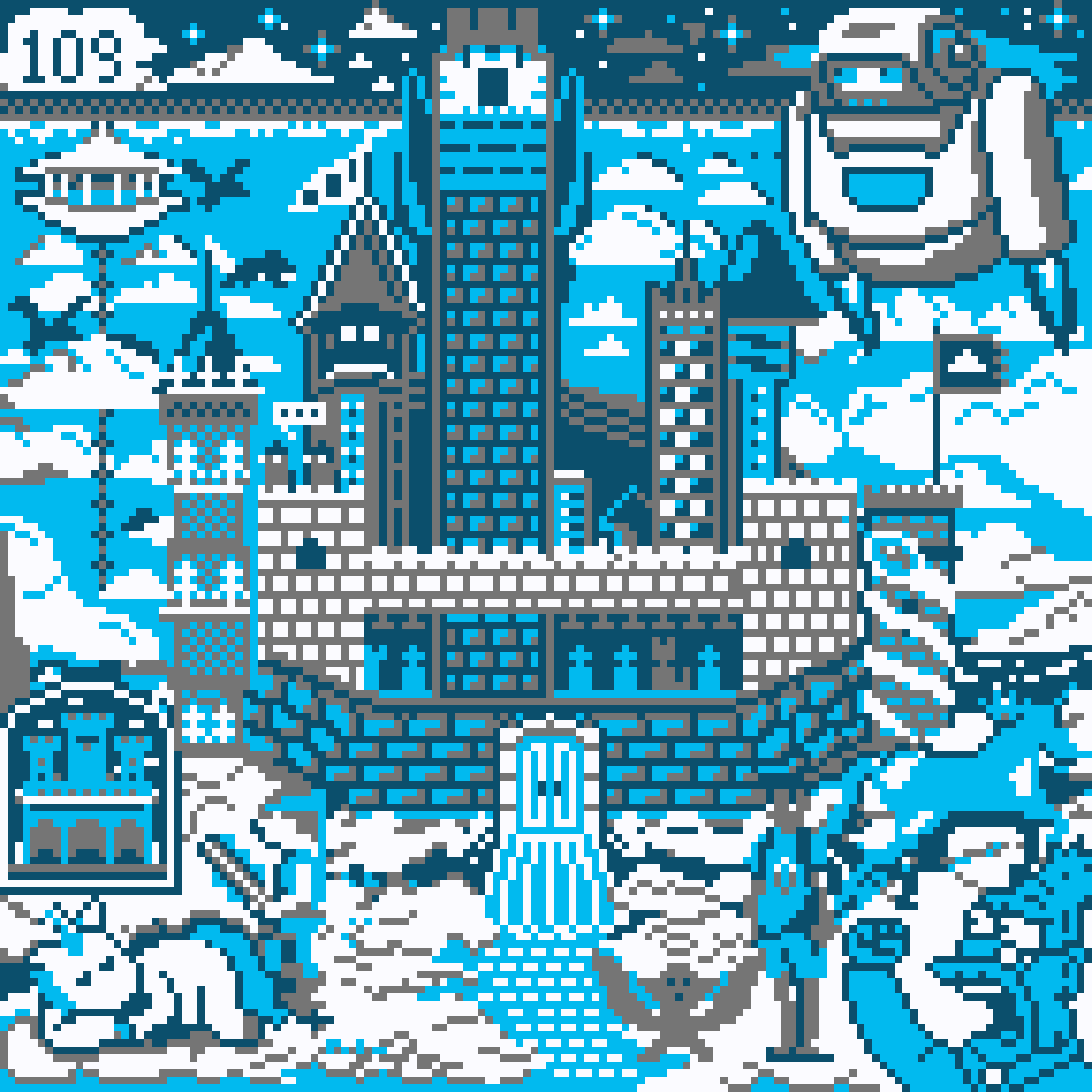 BasePaint Day #109: Castle in the Clouds