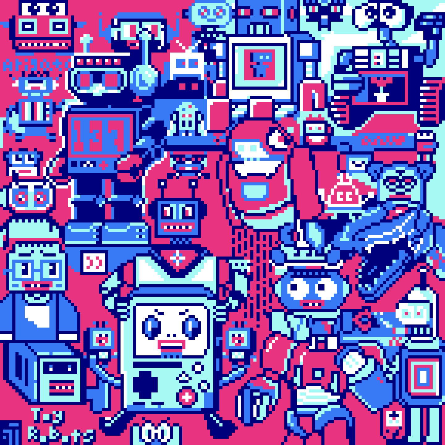 BasePaint Day #137: Toy Robots