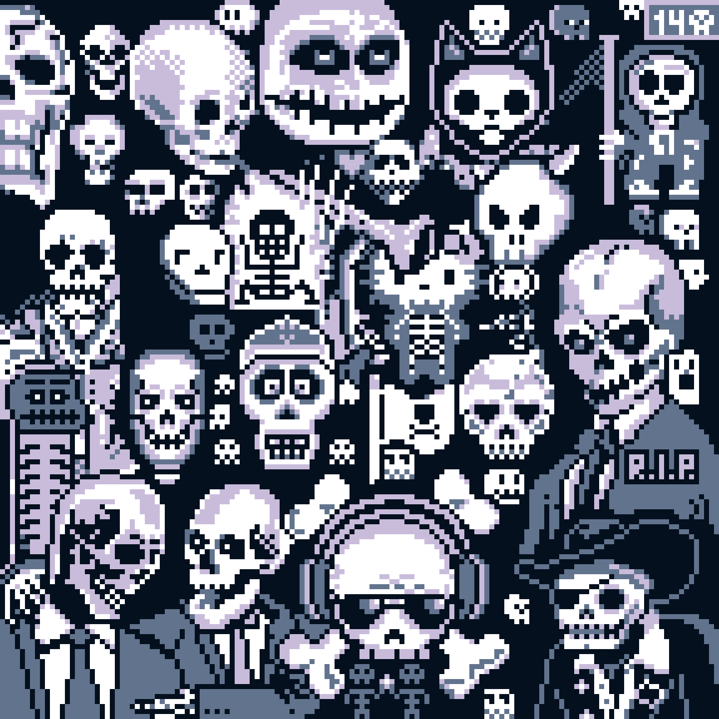 BasePaint Day #140: Skeleton Crew