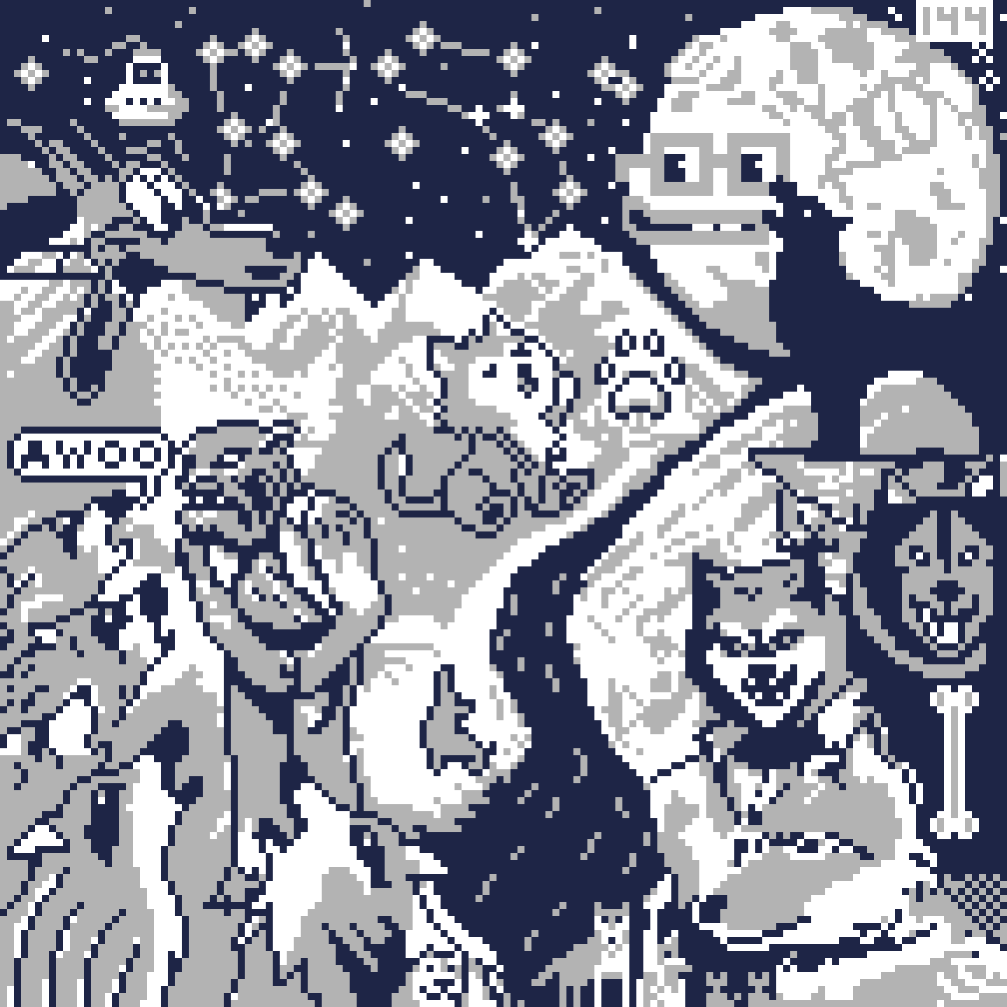 BasePaint Day #144: Howl at the Moon