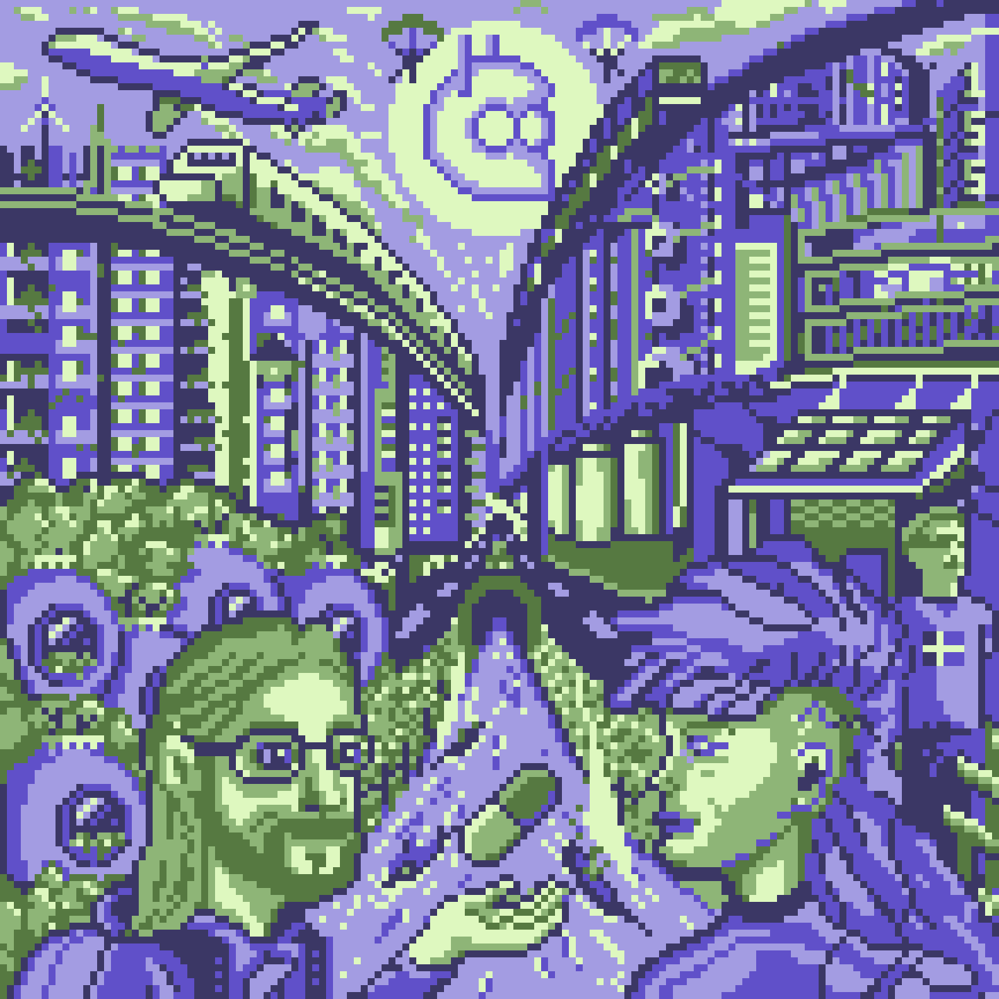 BasePaint Day #155: Quadratic Lands