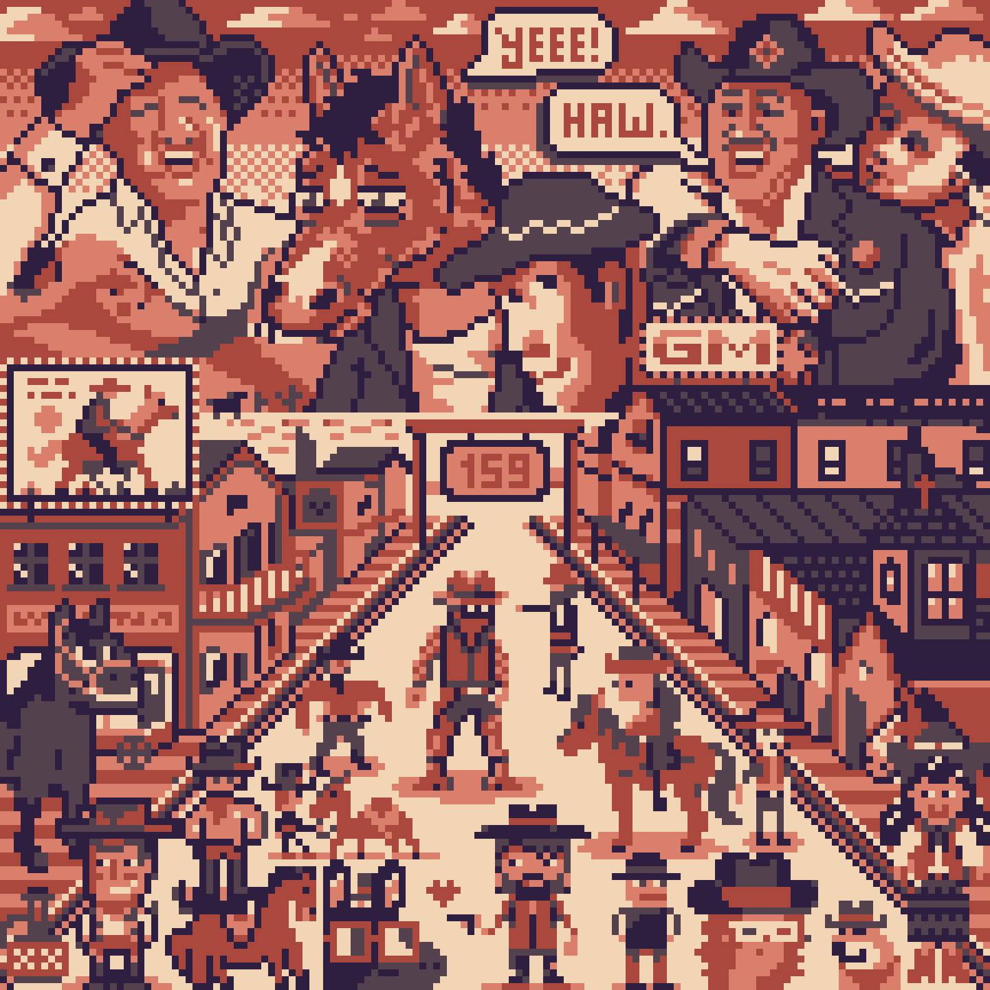 BasePaint Day #159: Saddle Up, Partner! Yee-haw🤠