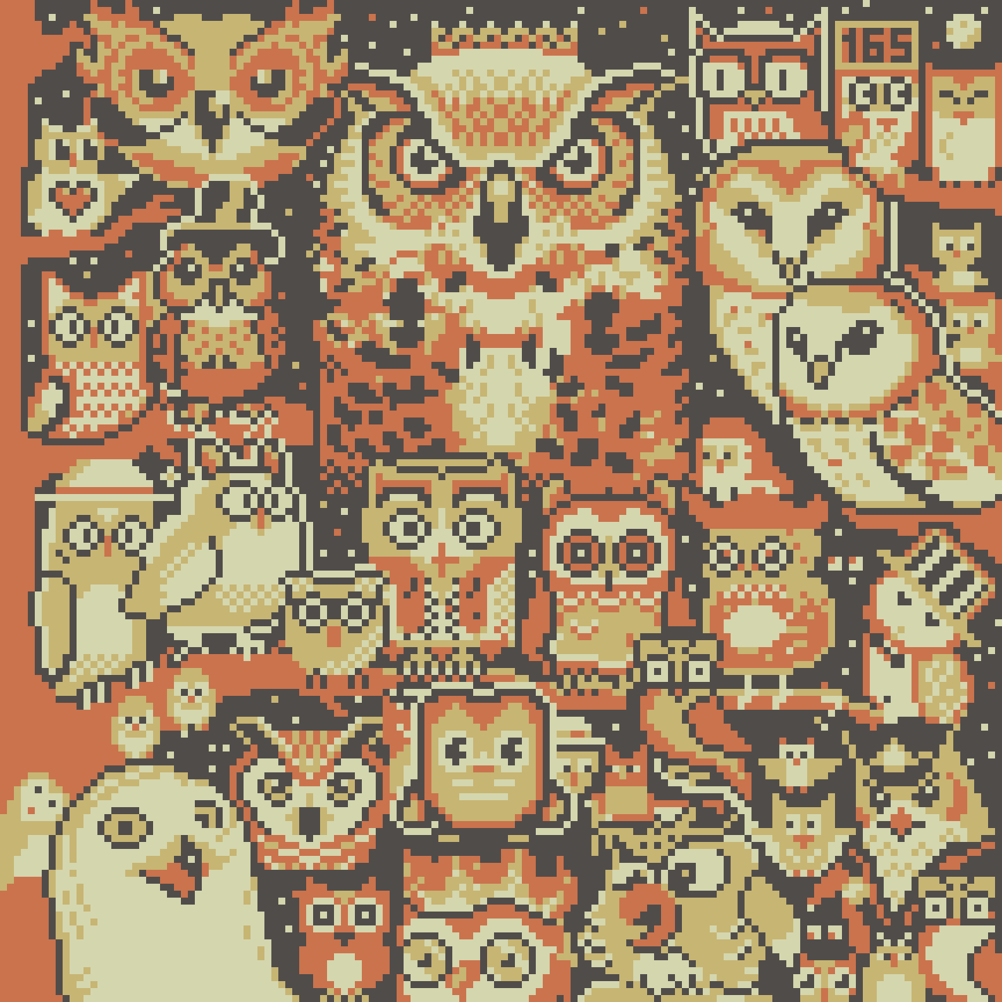 BasePaint Day #165: A Parliament of Owls