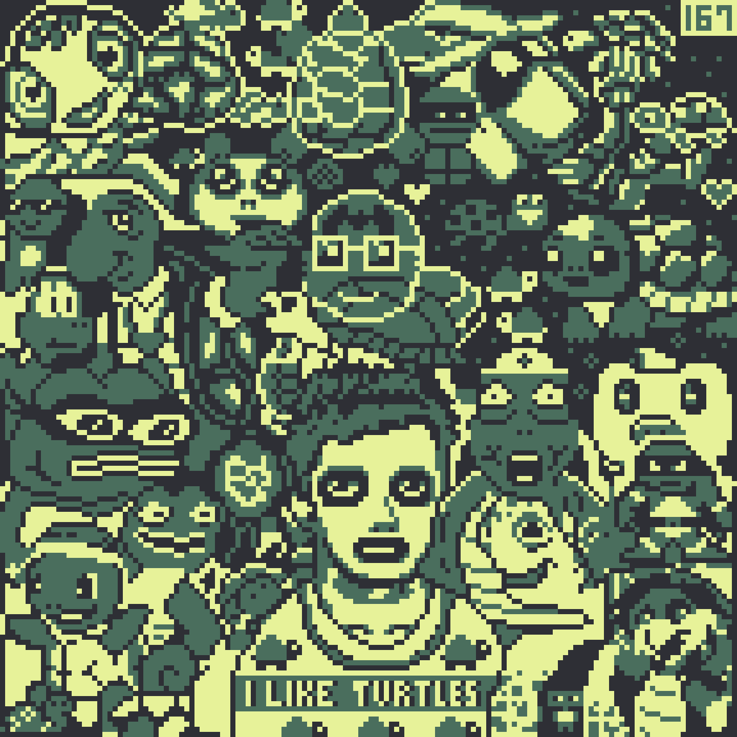 BasePaint Day #167: I Like Turtles