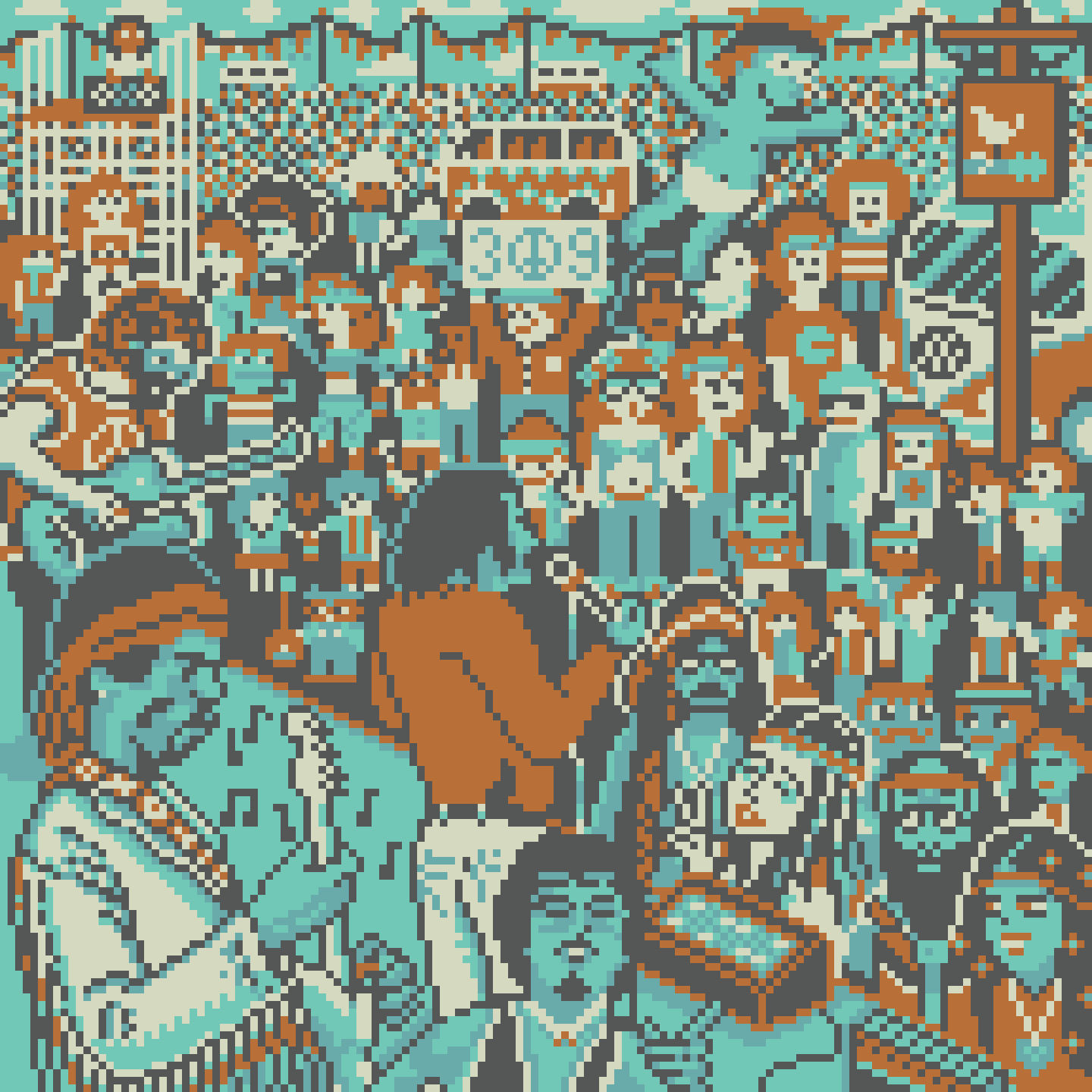 BasePaint Day #309: Woodstock '69