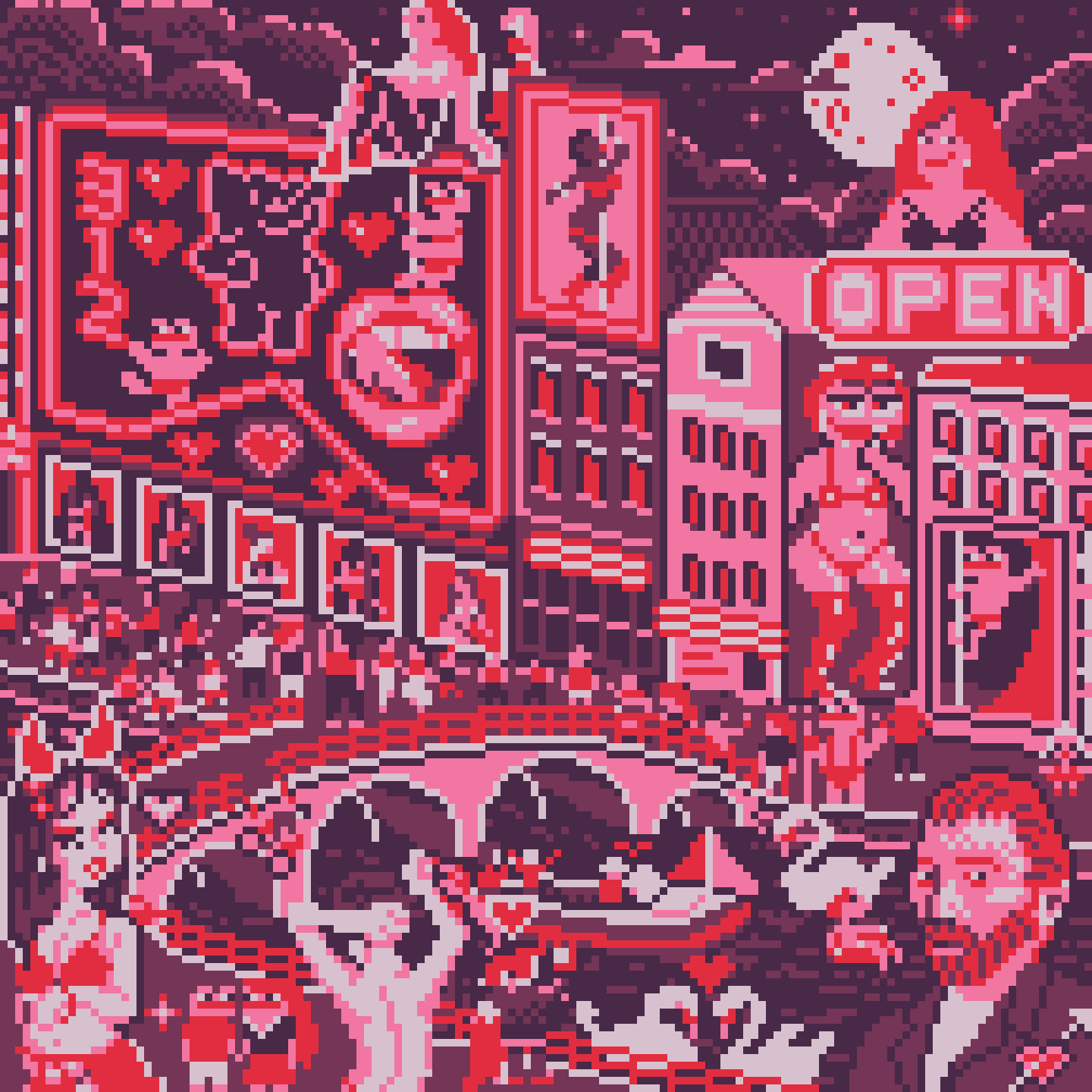 BasePaint Day #312: Red Light District