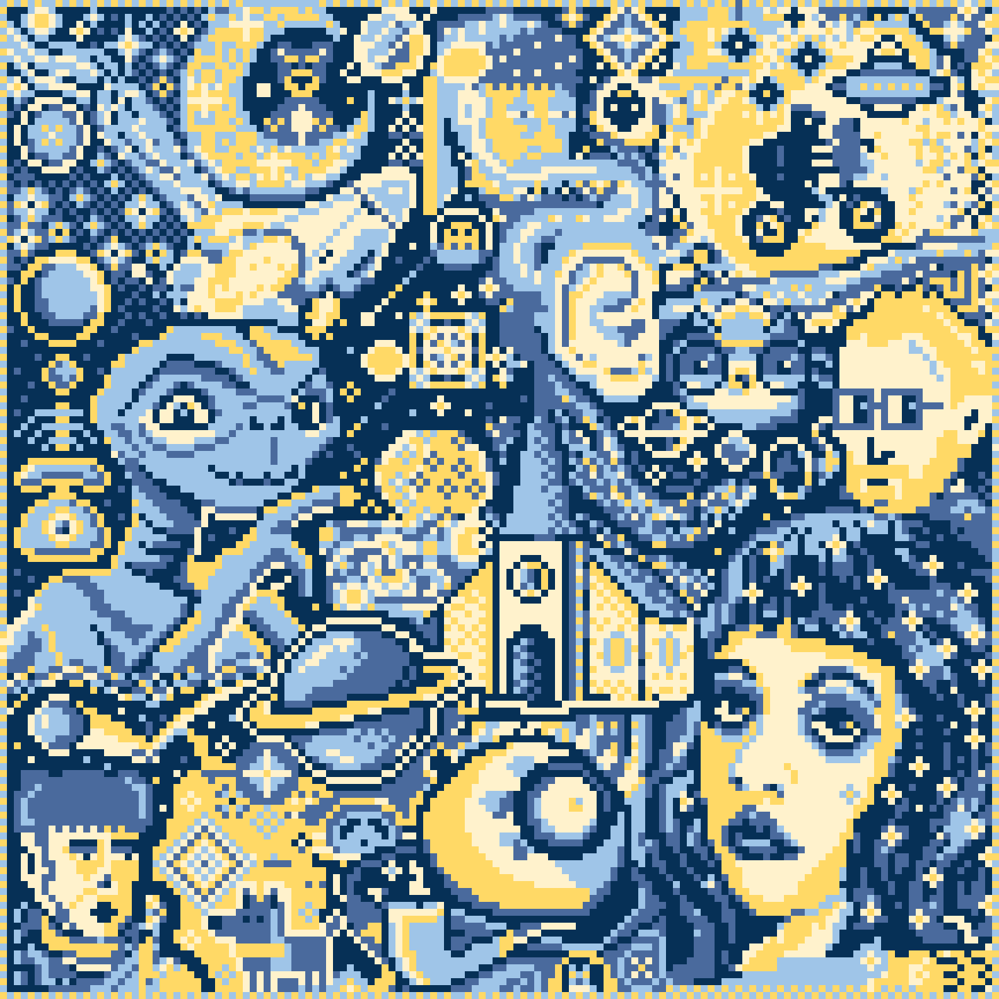 BasePaint Day #33: Starry Night