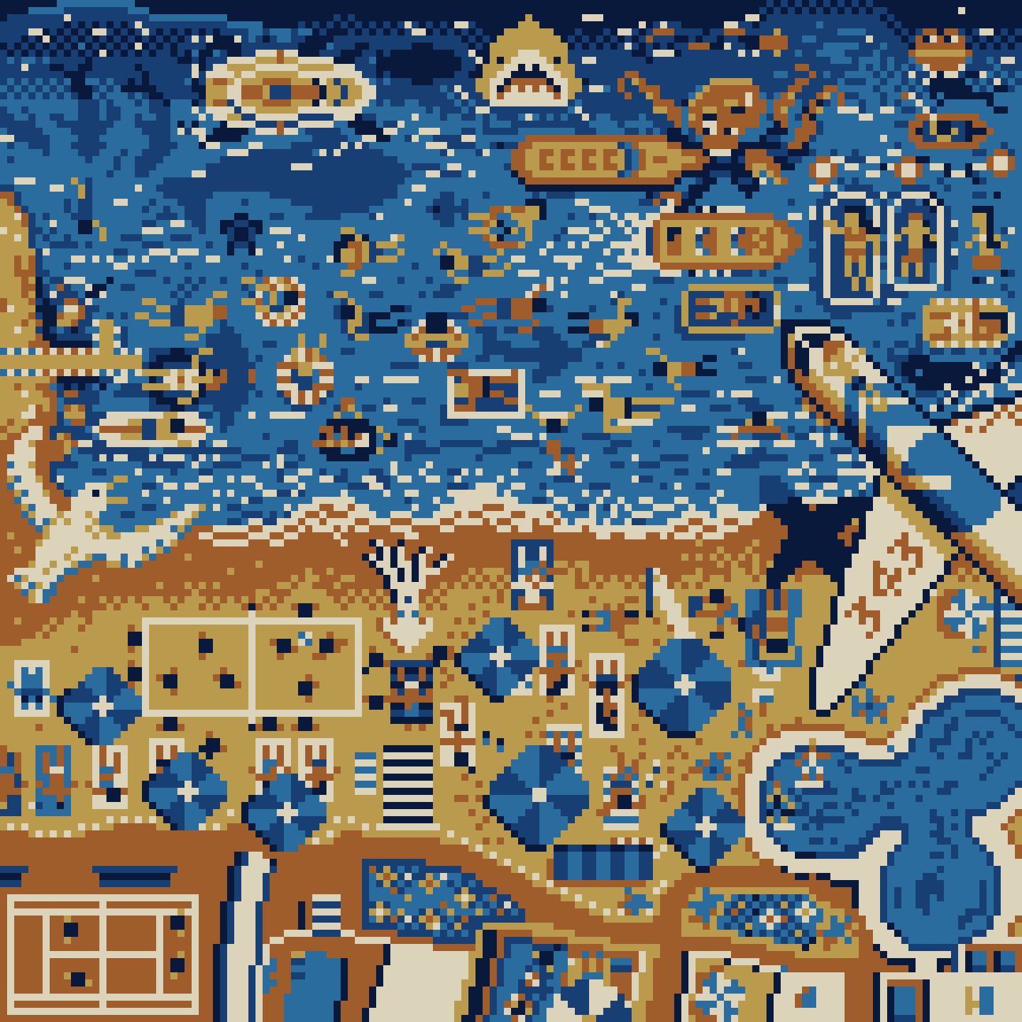 BasePaint Day #343: Land meets Ocean