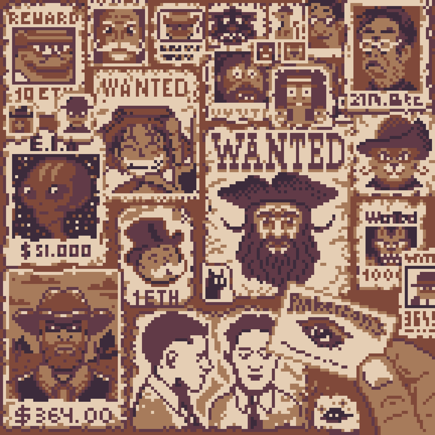 BasePaint Day #364: Wanted posters