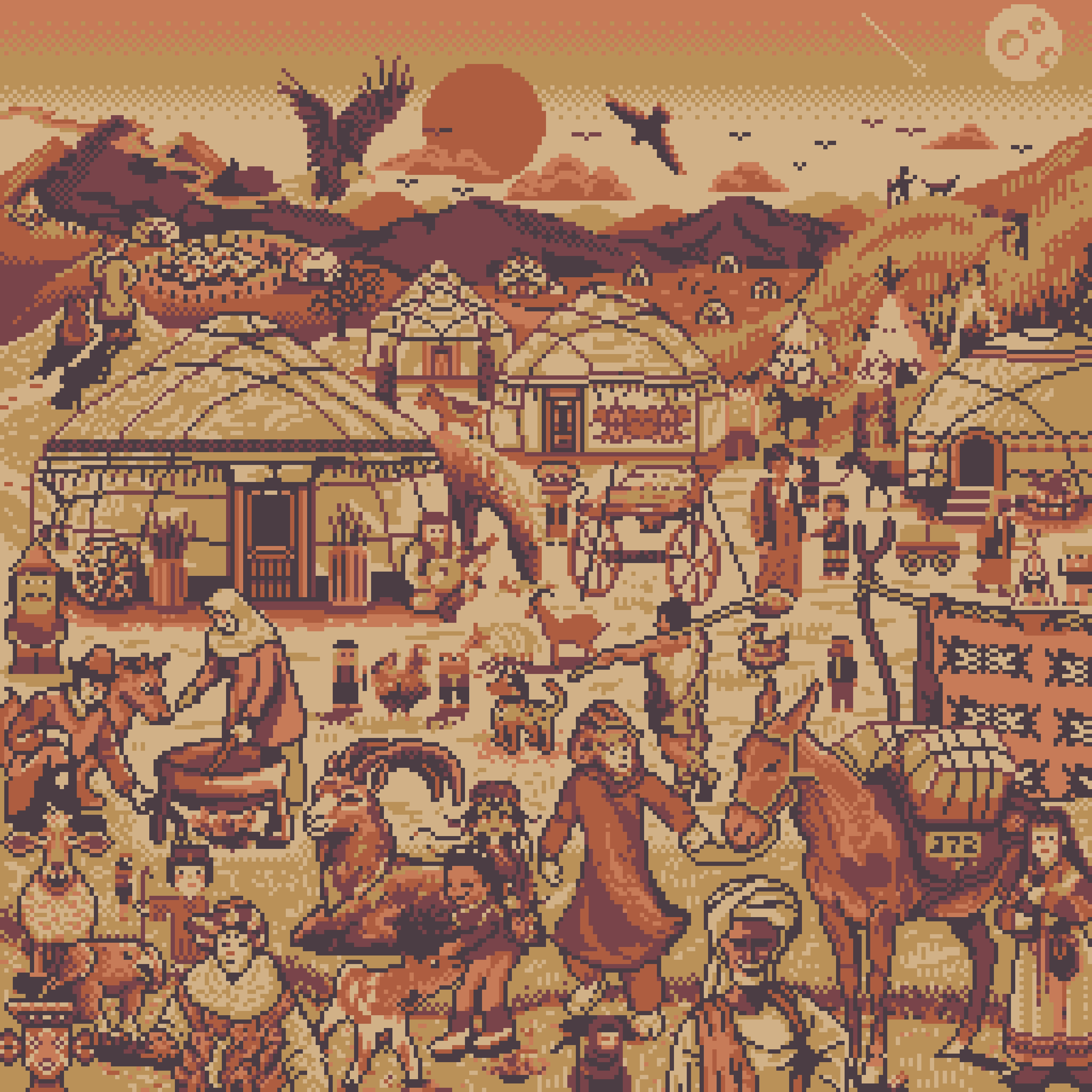 BasePaint Day #372: The life of nomads