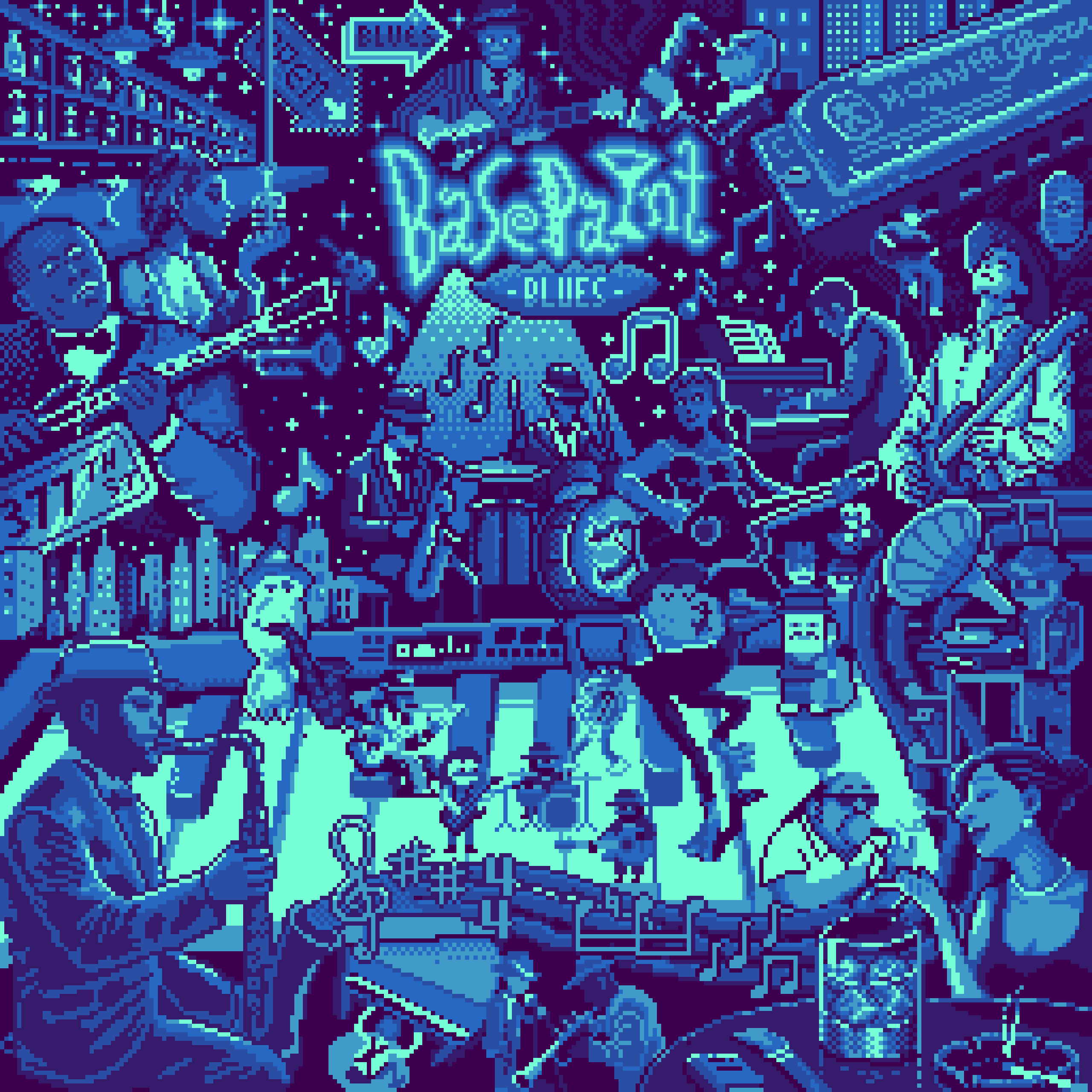 BasePaint Day #377: Blues Music