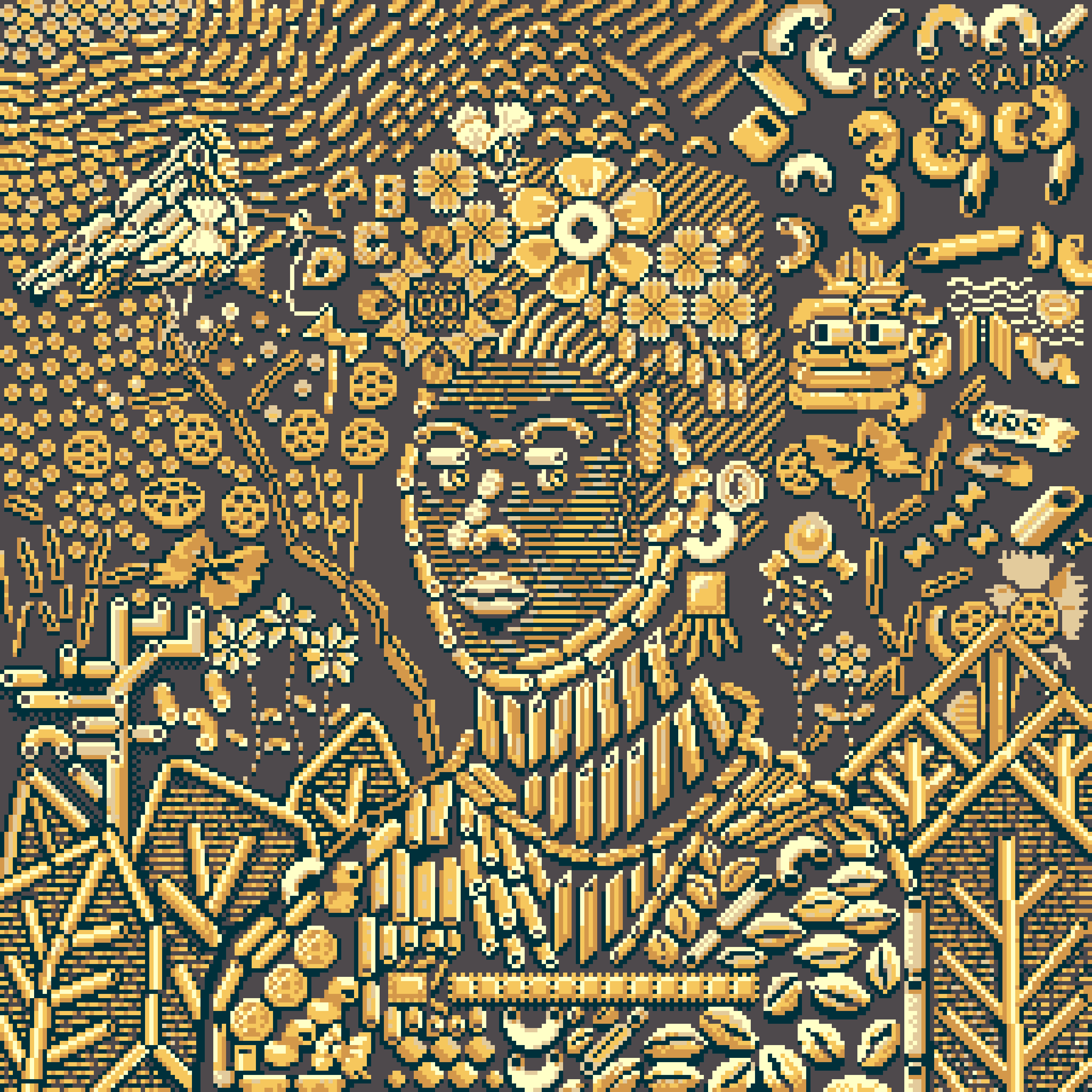 BasePaint Day #399: Macaroni Art Masterpiece