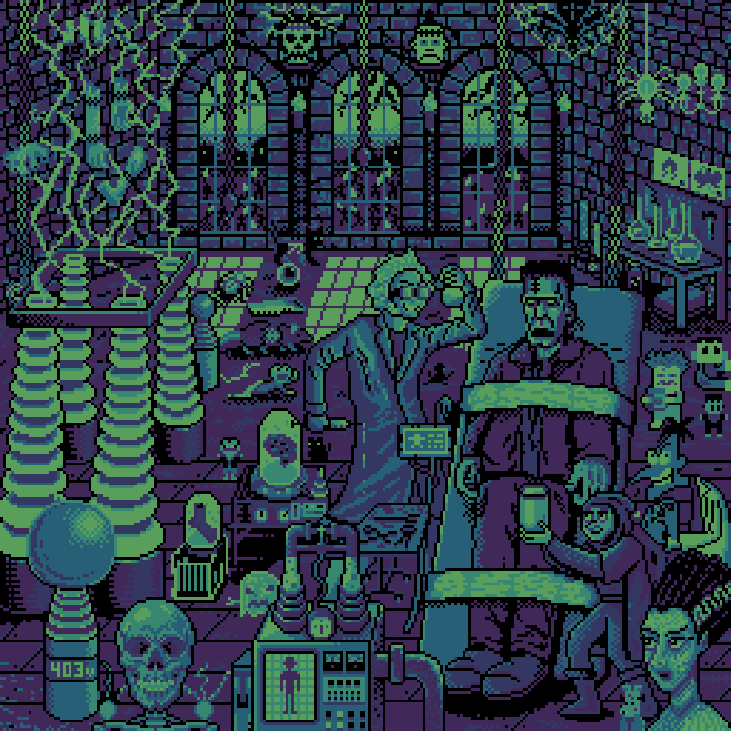 BasePaint Day #403: Victor Frankenstein's Laboratory