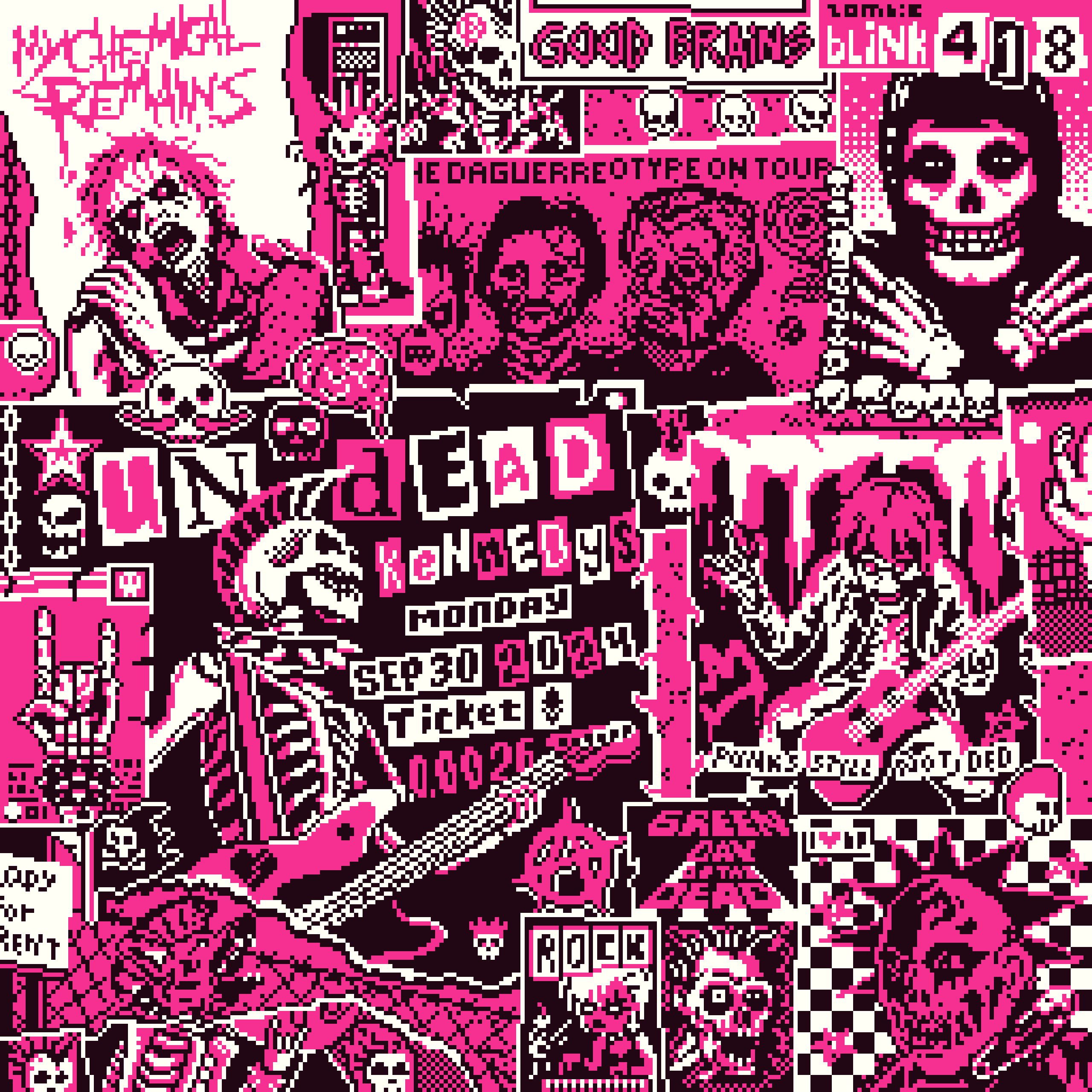 BasePaint Day #418: Punk Rock Zombies