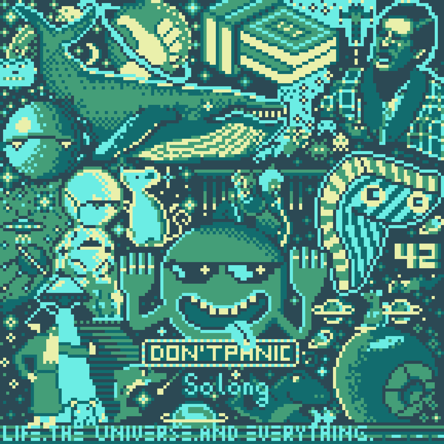 BasePaint Day #42: Hitchhiker's Guide to the Galaxy