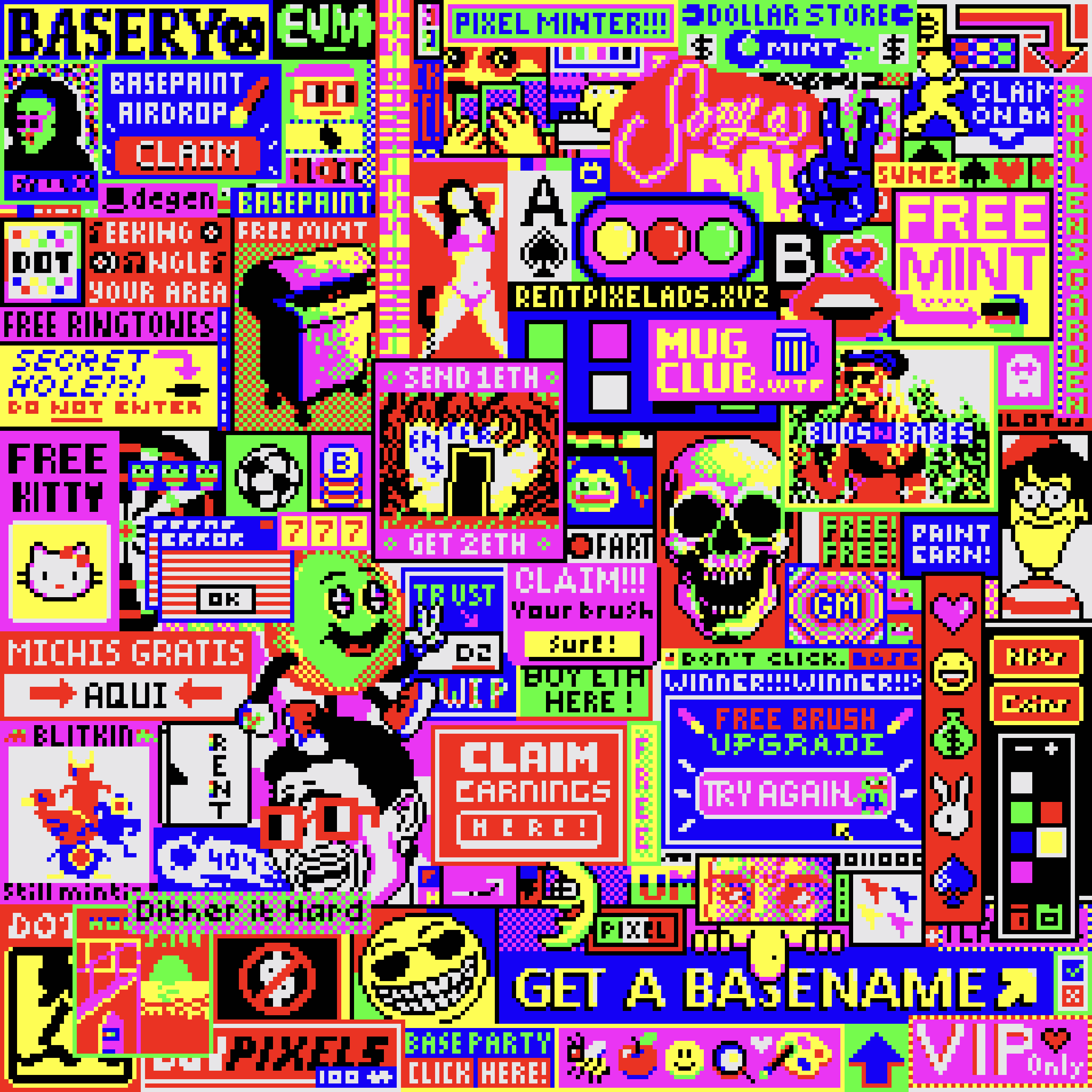 BasePaint Day #431: The Million Dollar Homepage