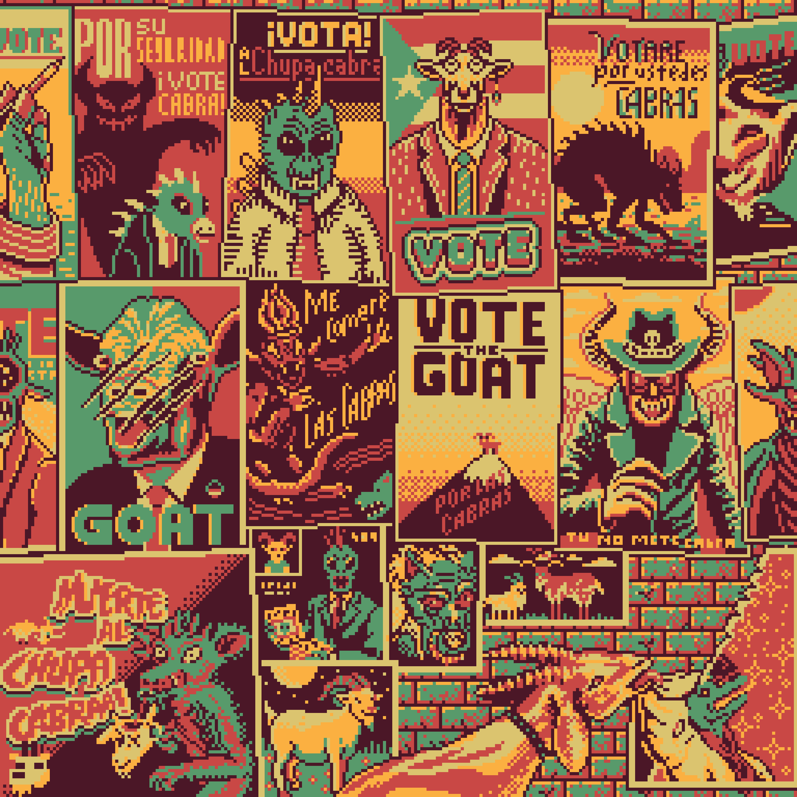 BasePaint Day #439: El Chupacabra for President