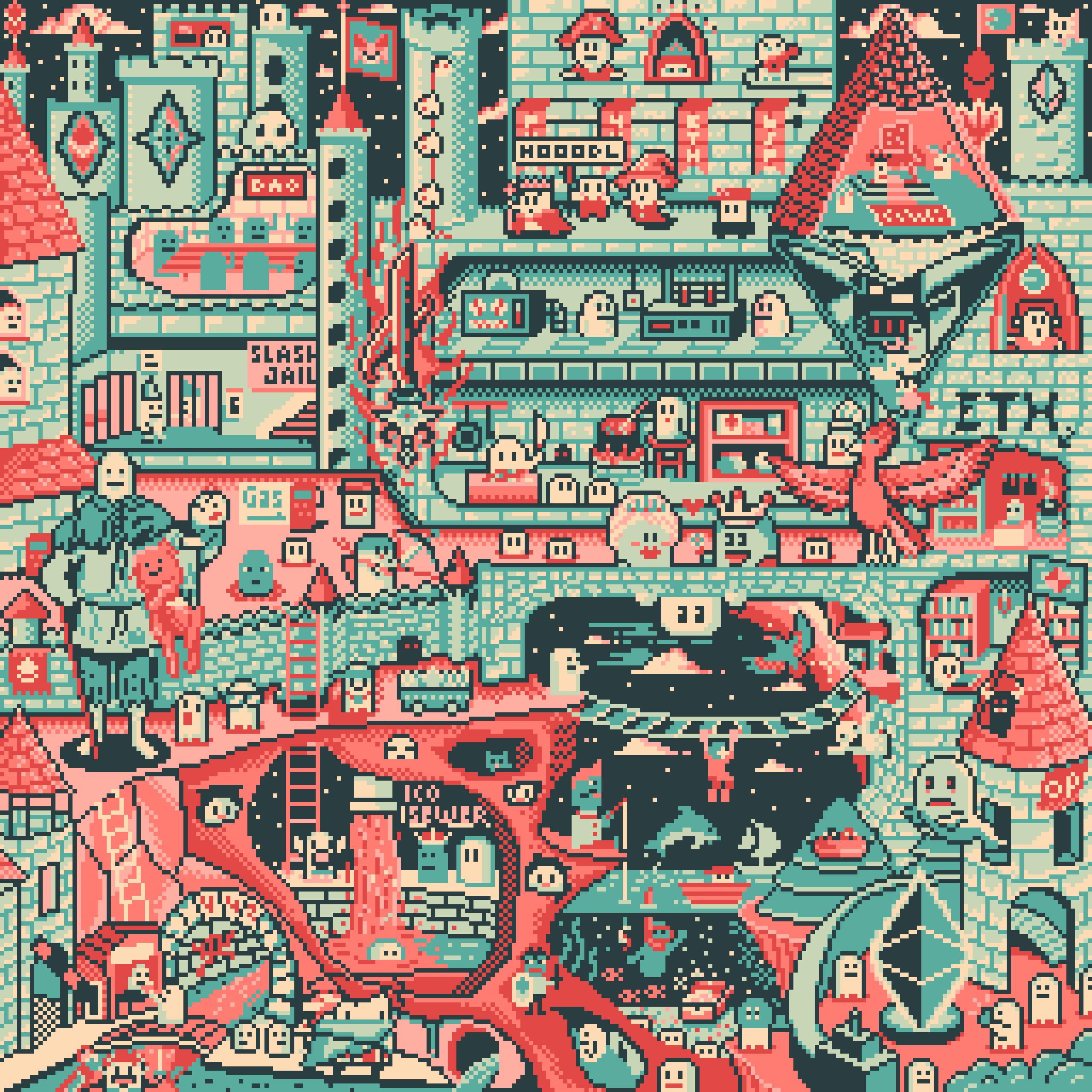 BasePaint Day #442: Castle Ethereum