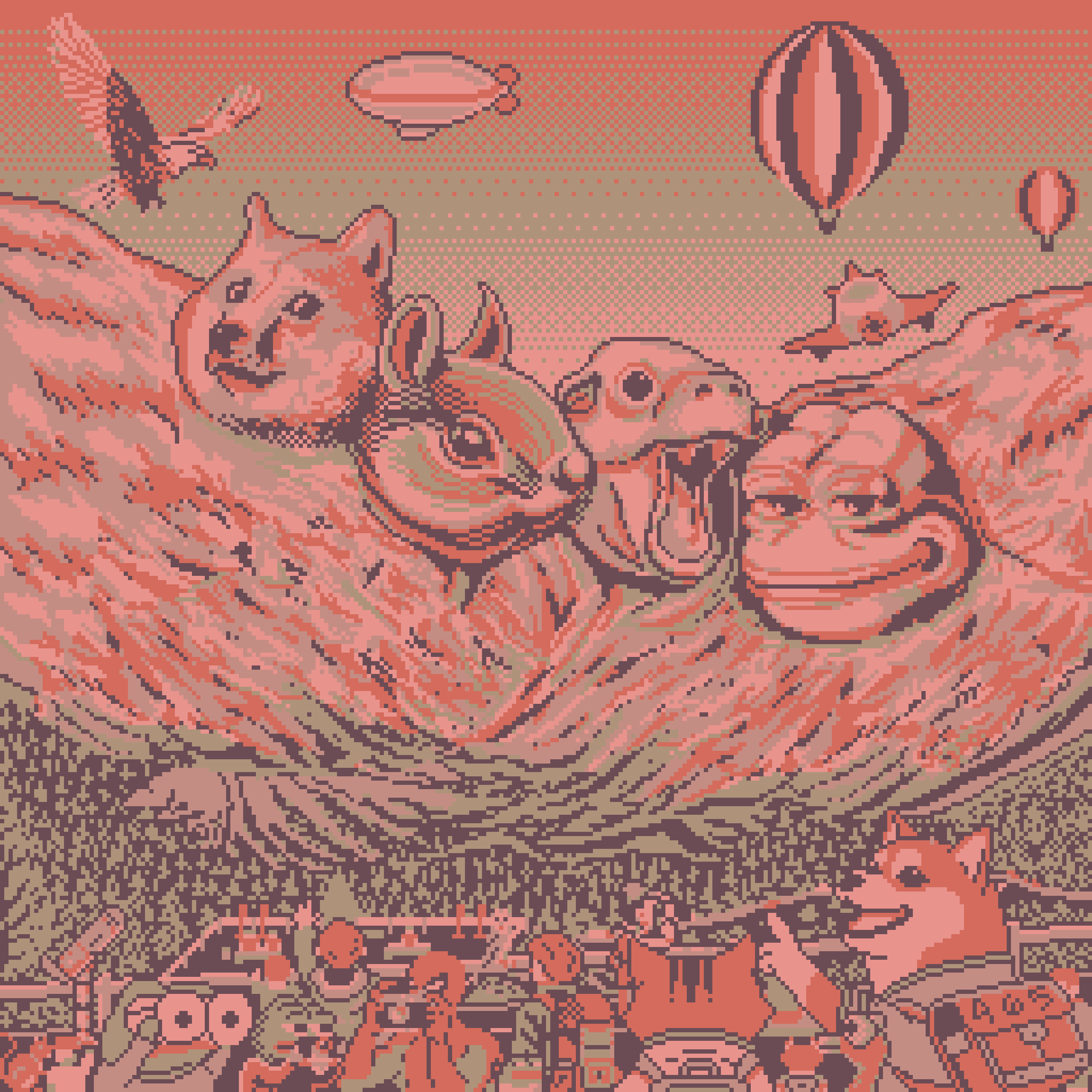 BasePaint Day #465: Mount Rushmore BP Edition