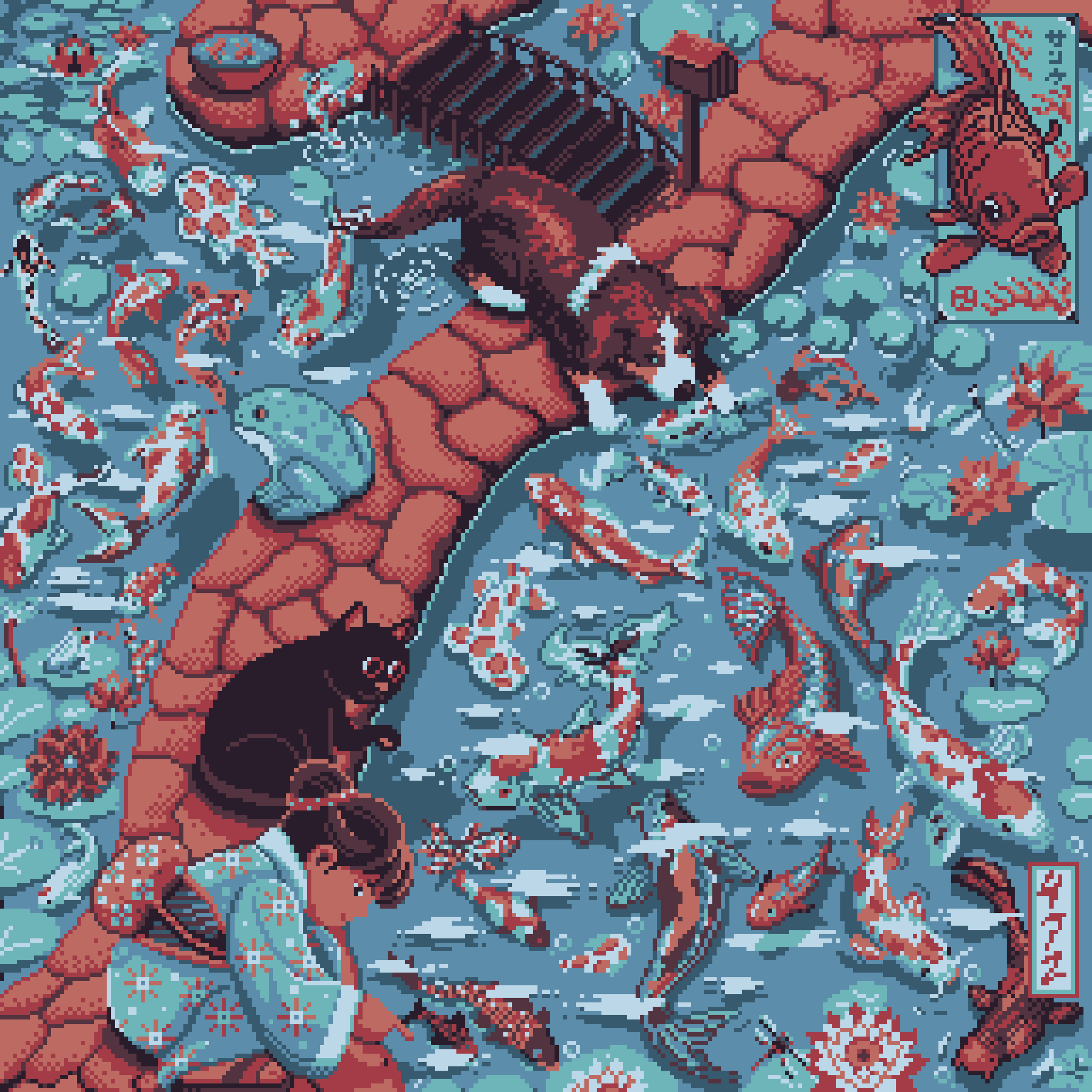 BasePaint Day #472: Koi Fish Pond