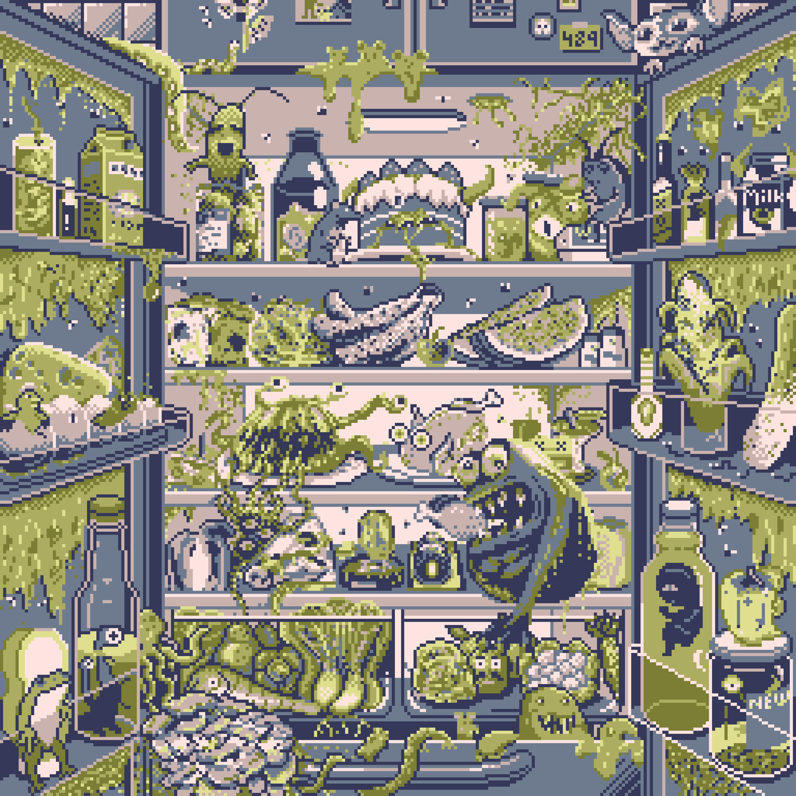 BasePaint Day #489: Somethings Growing in the Fridge