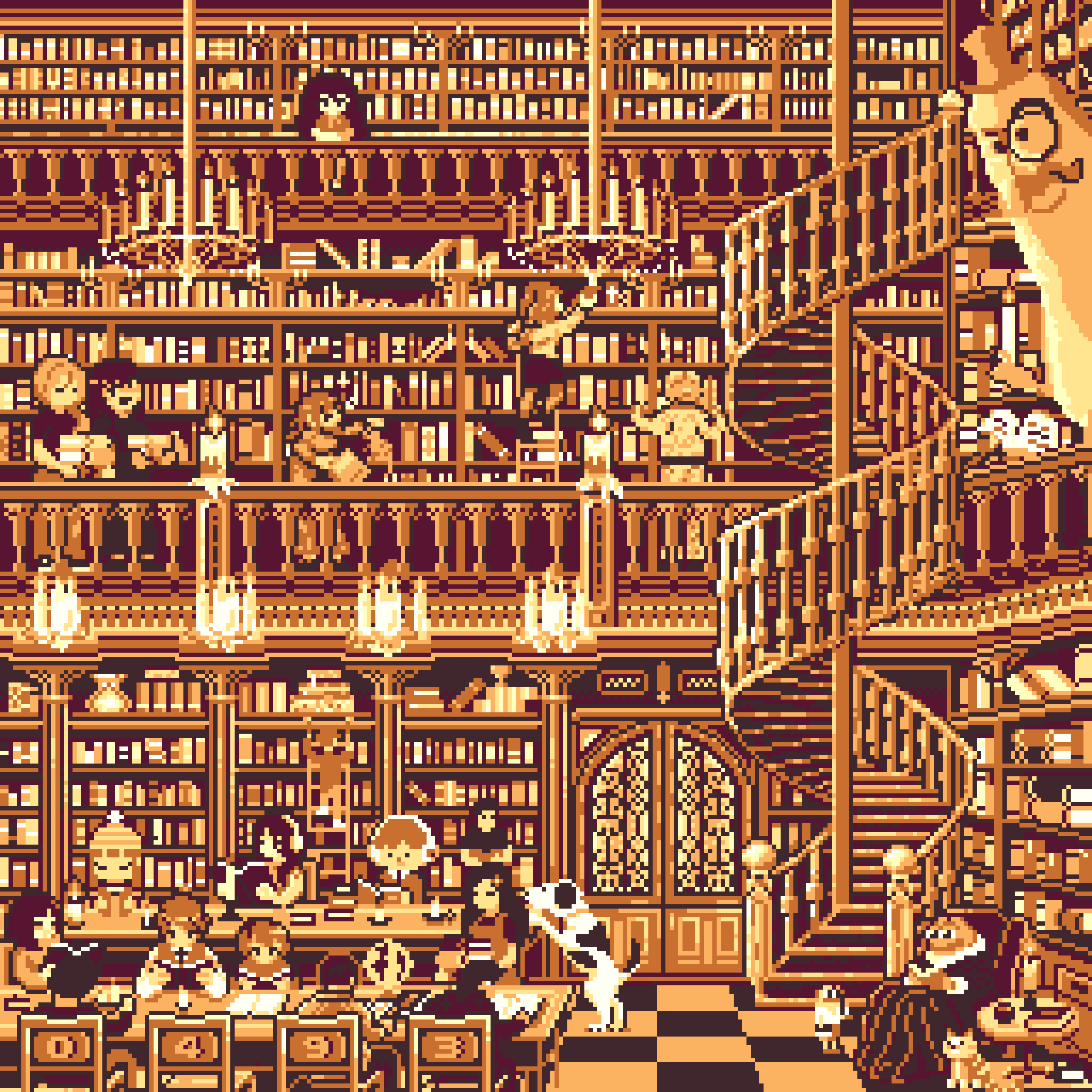 BasePaint Day #493: Candlelit Library