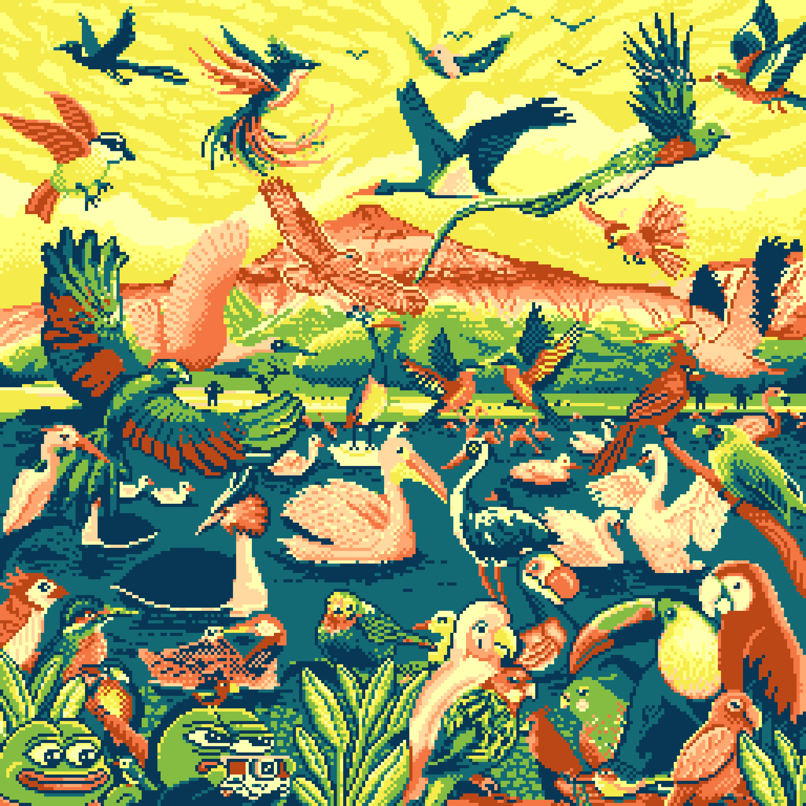 BasePaint Day #494: Bird Paradise