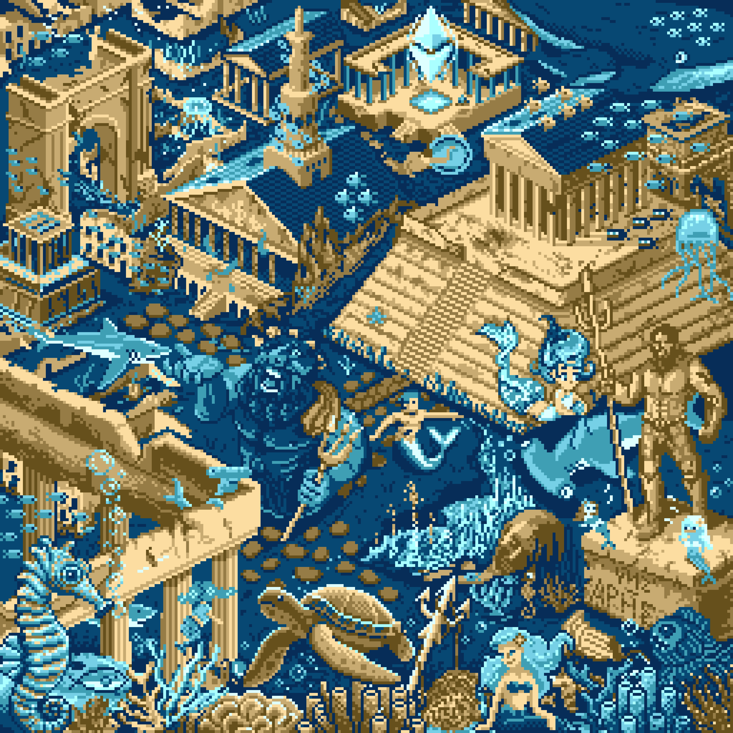 BasePaint Day #497: Lost City of Atlantis