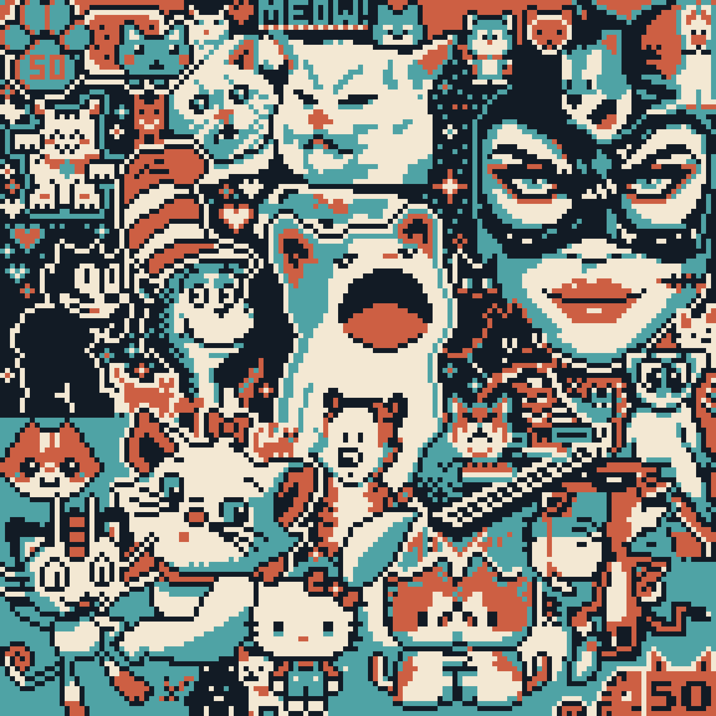 BasePaint Day #50: Cats