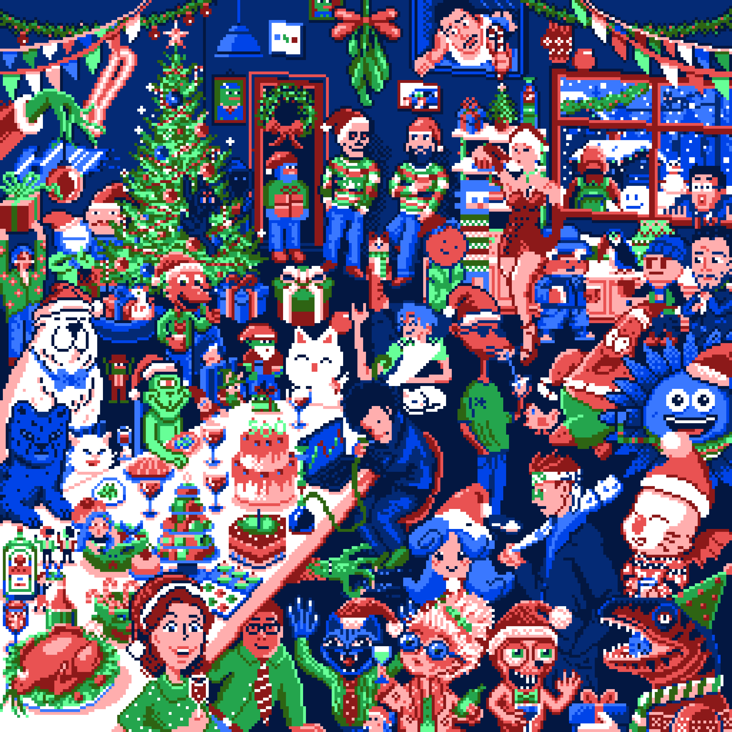 BasePaint Day #500: BasePaint Office Party