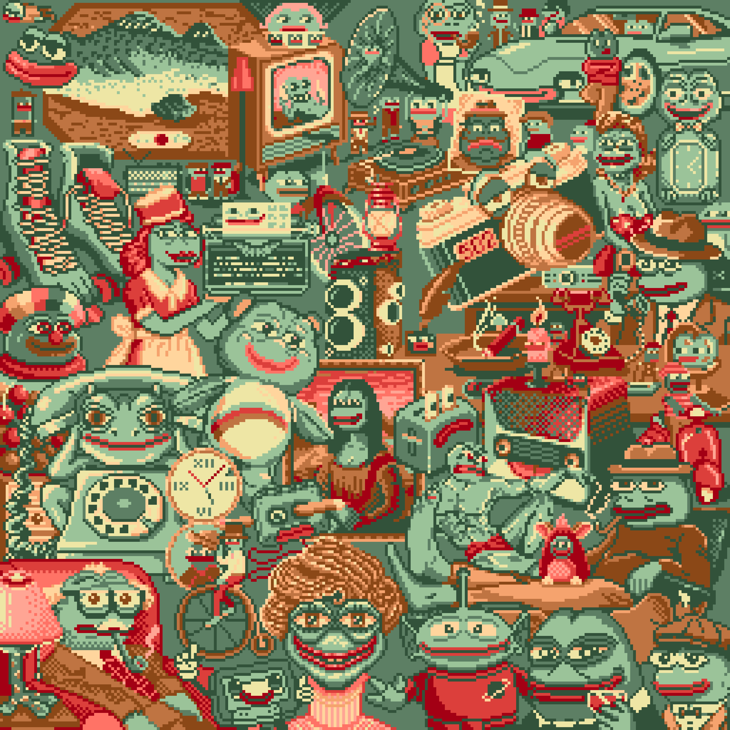 BasePaint Day #502: Vintage Pepe