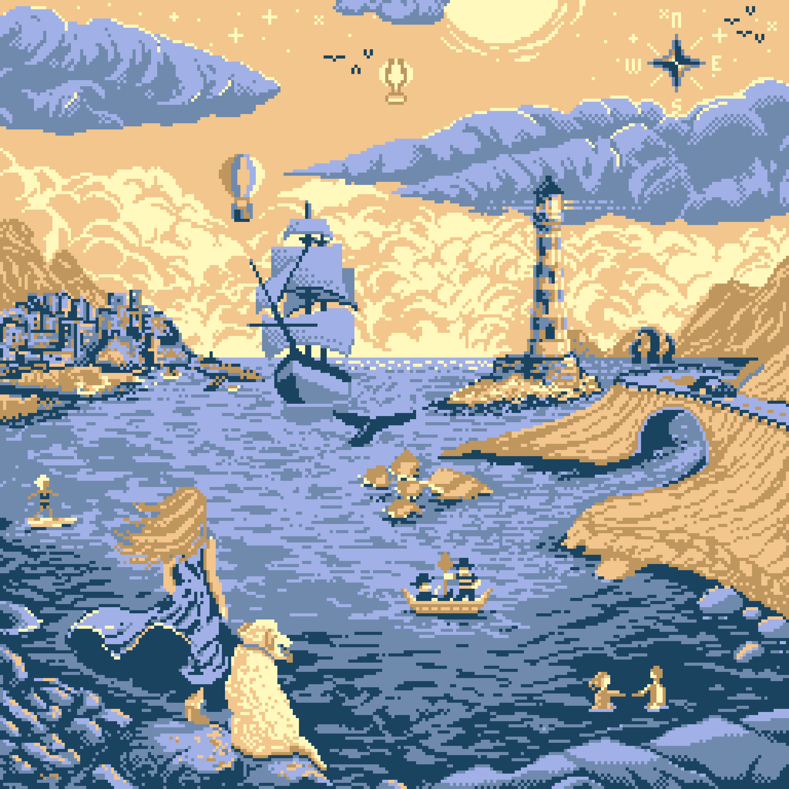 BasePaint Day #504: Where the mountains meet the sea