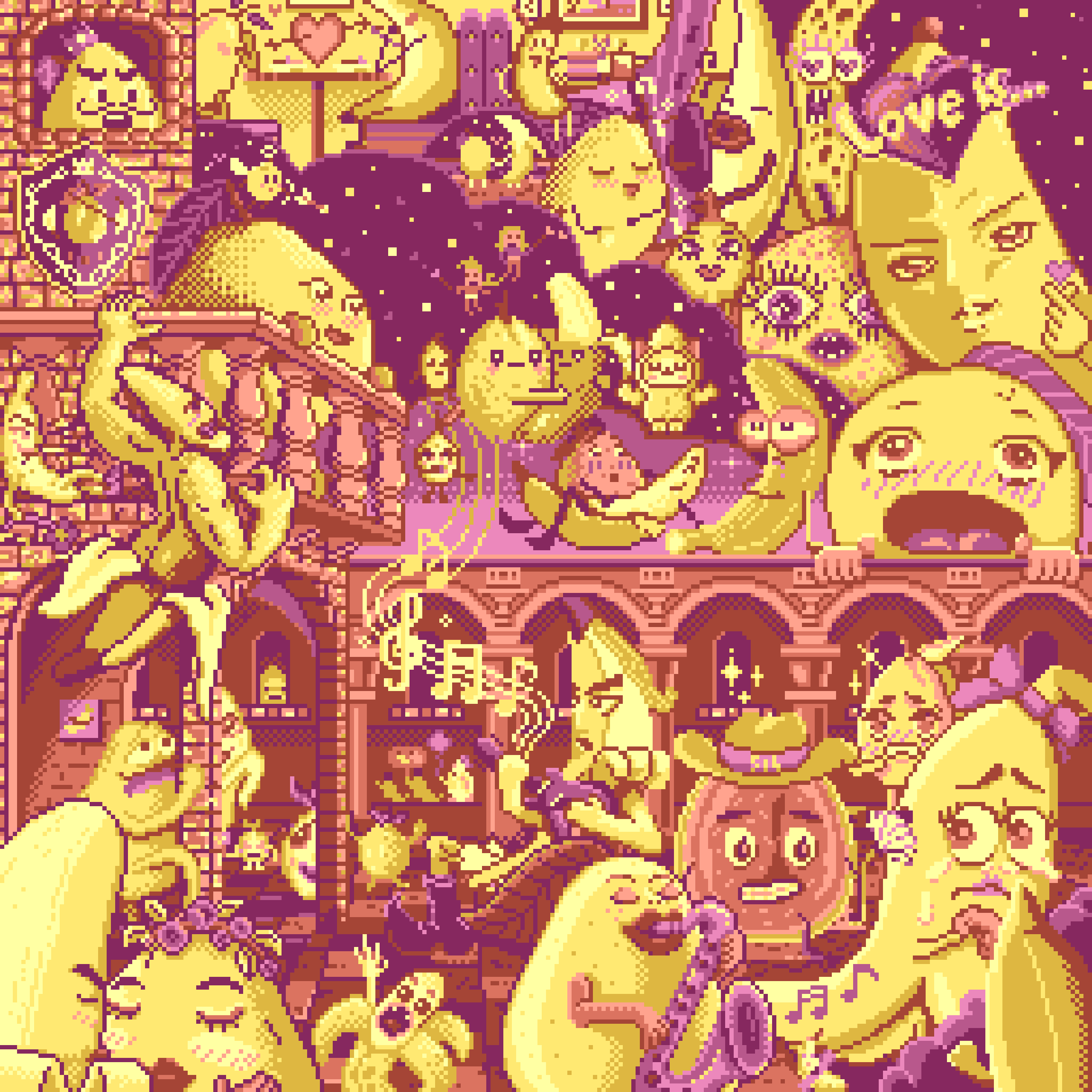 BasePaint Day #514: 🎶When a Banana Loves a Guava🎵