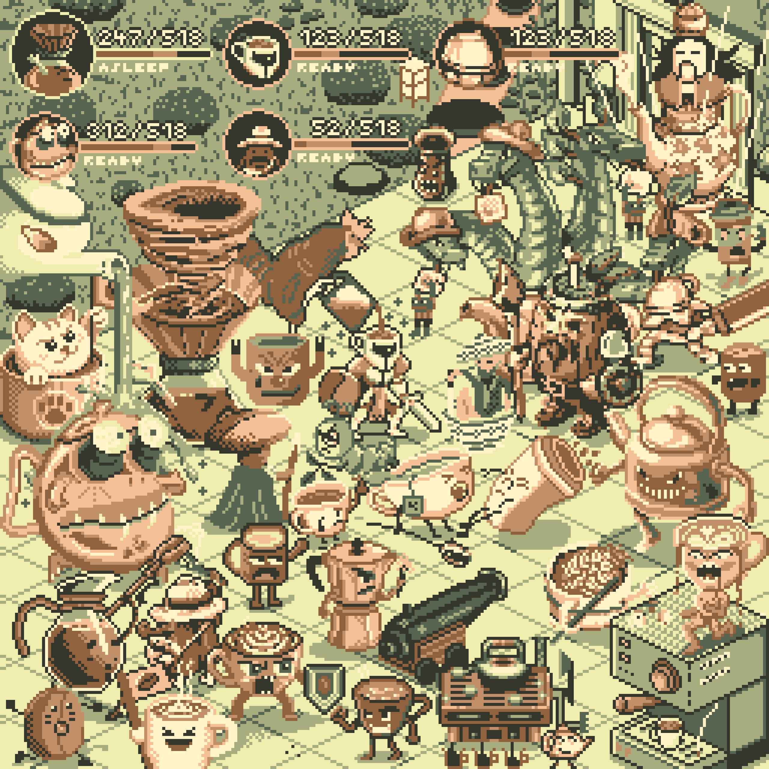 BasePaint Day #518: Coffee vs Tea