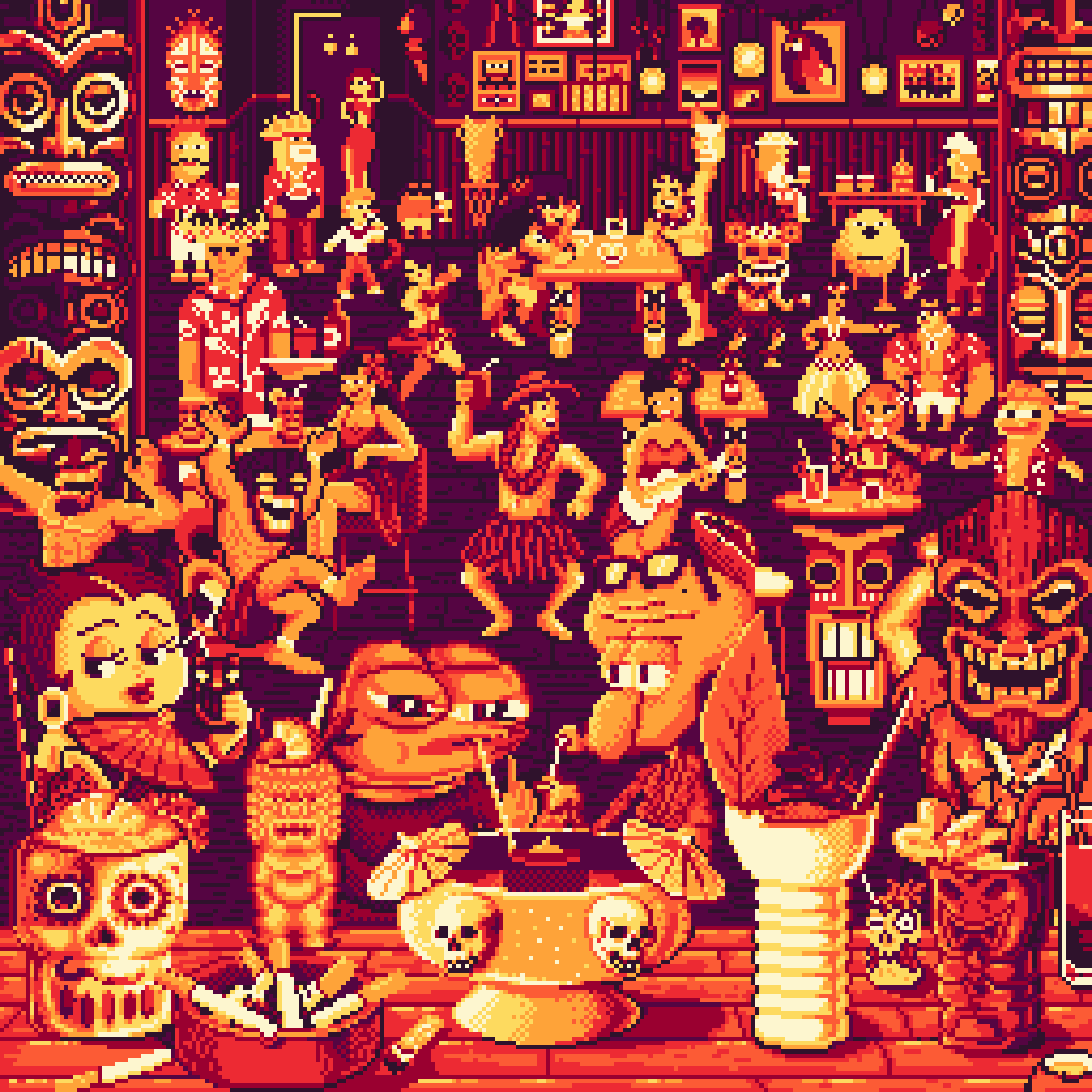 BasePaint Day #527: Tiki Bar