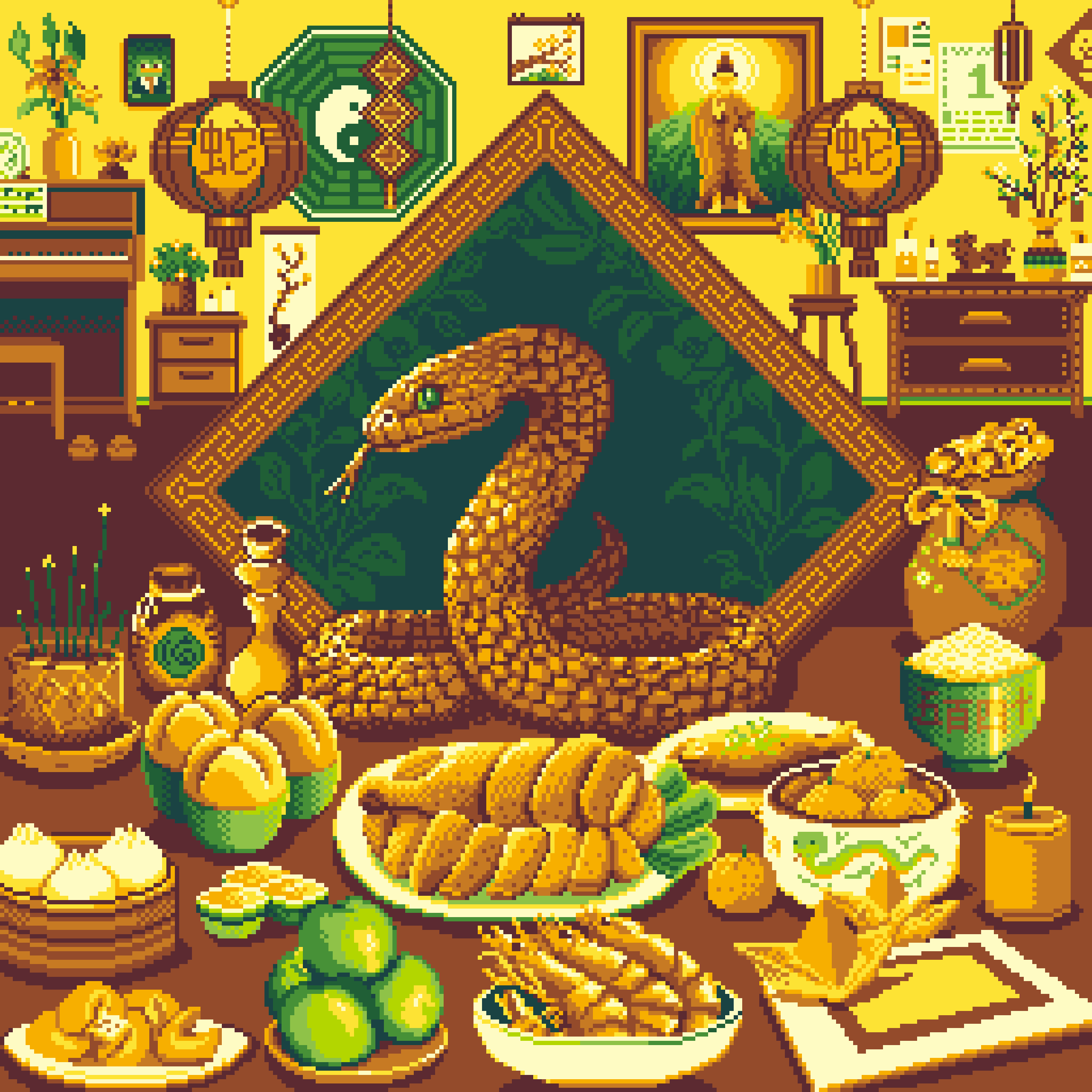 BasePaint Day #540: Year of the Snake 🐍