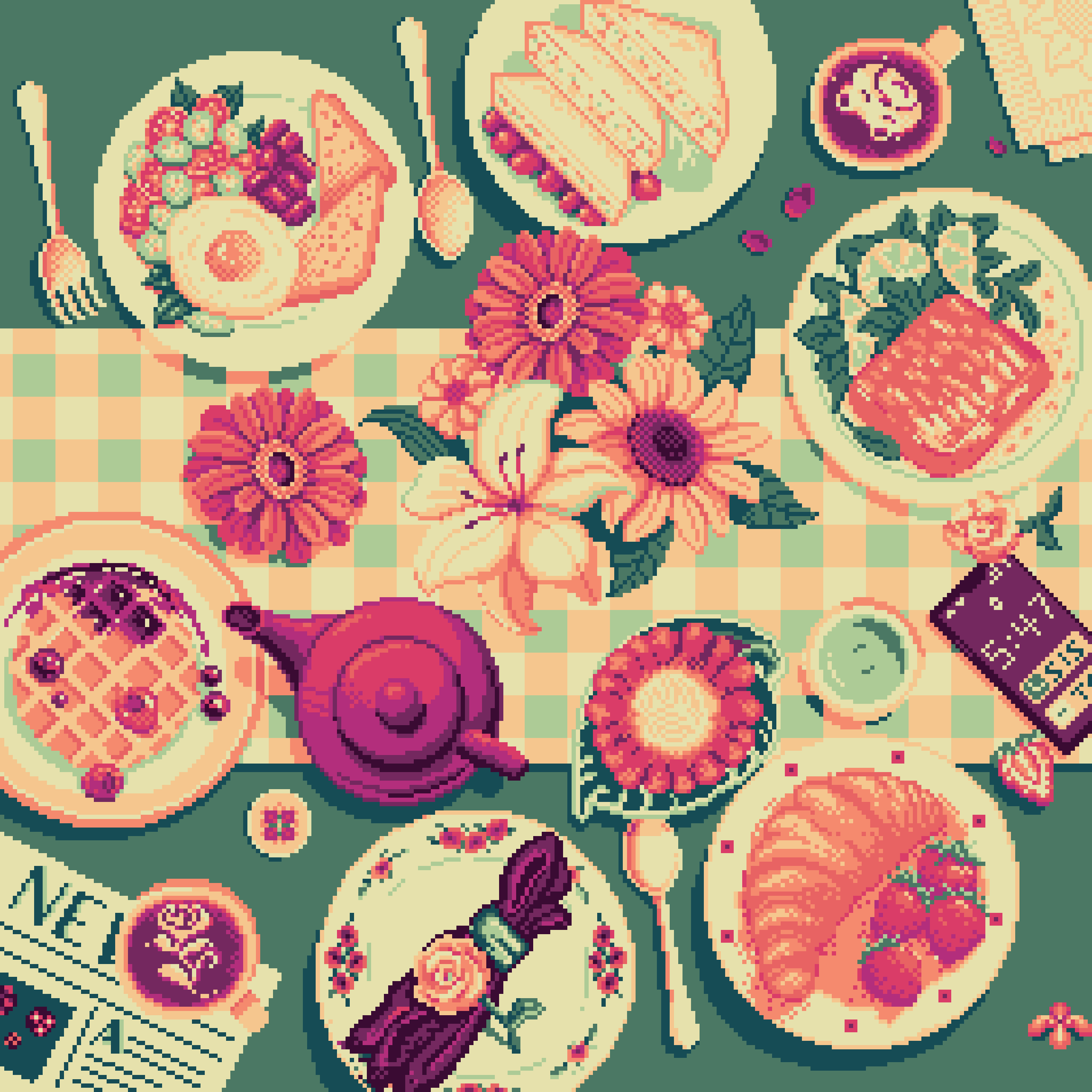 BasePaint Day #547: Morning from the Flower Market