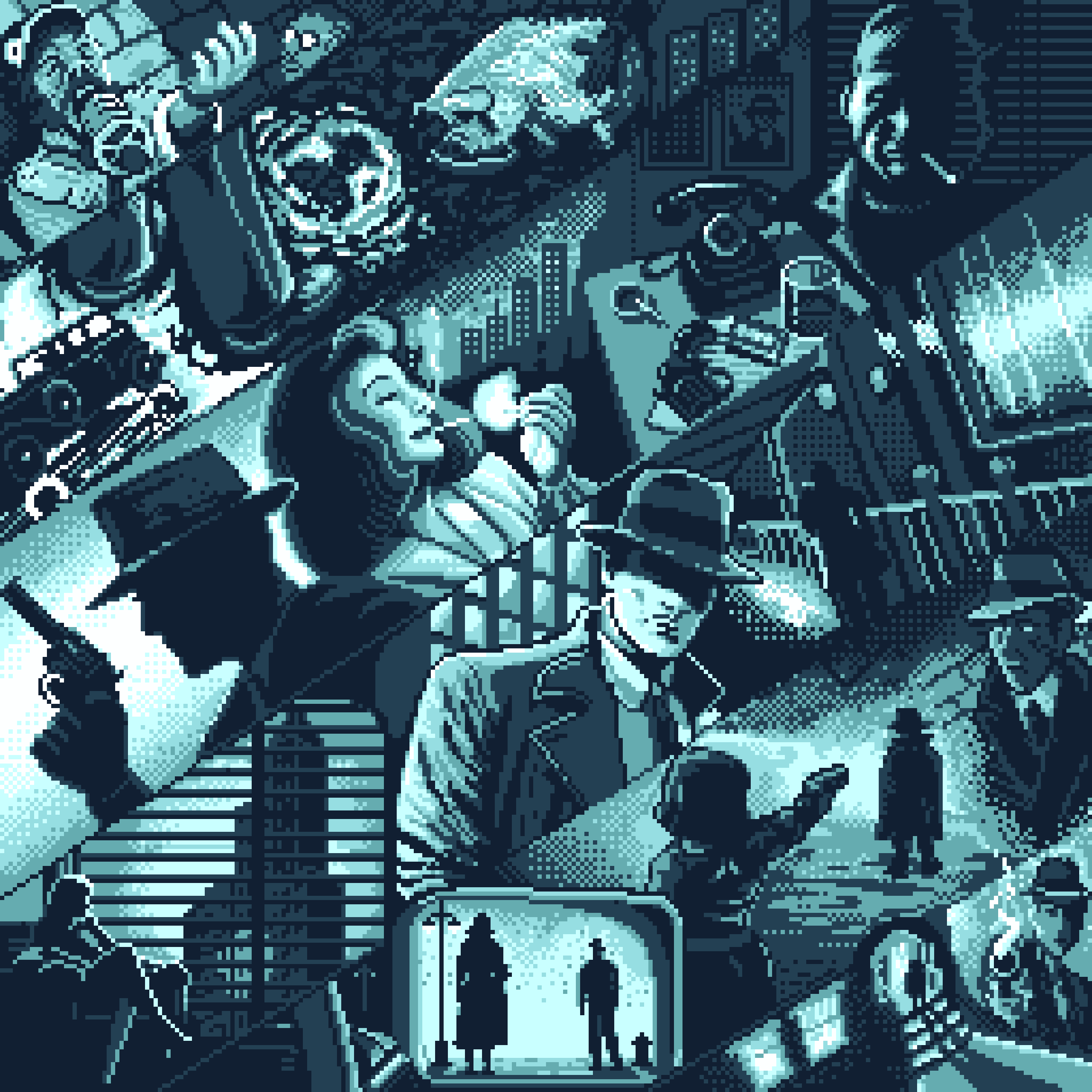 BasePaint Day #548: Blue Noir