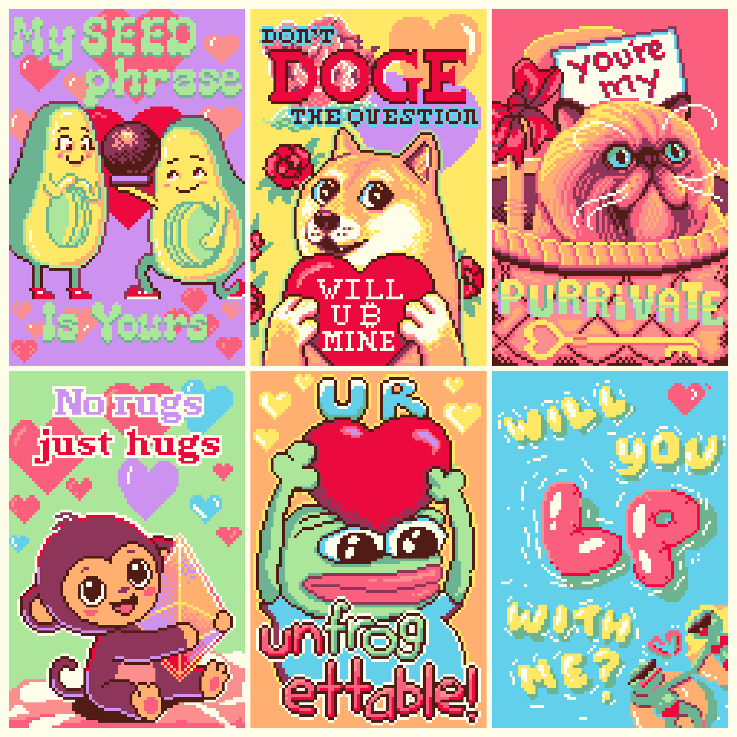 BasePaint Day #555: Valentine's Day Cards