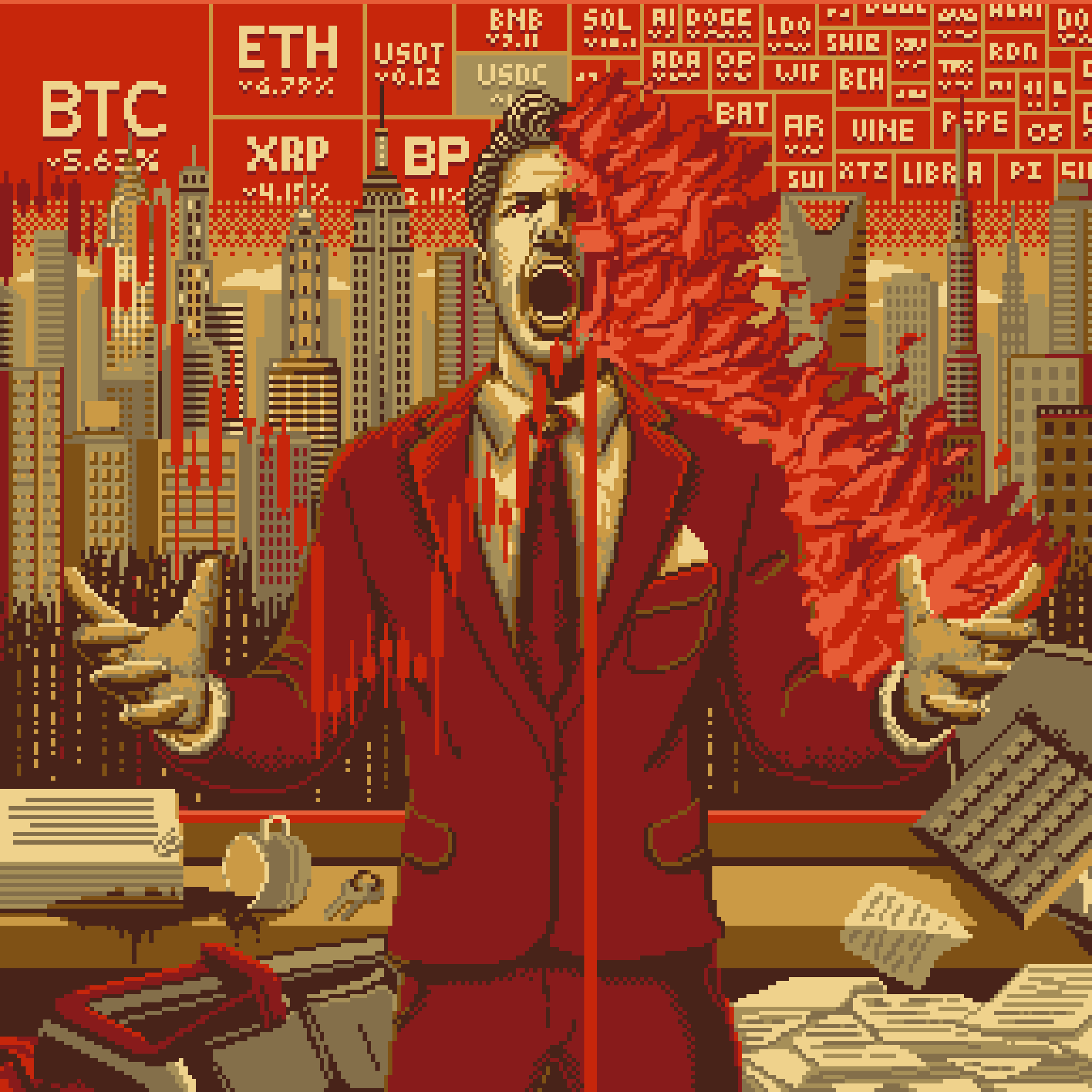 BasePaint Day #563: Totally Rekt