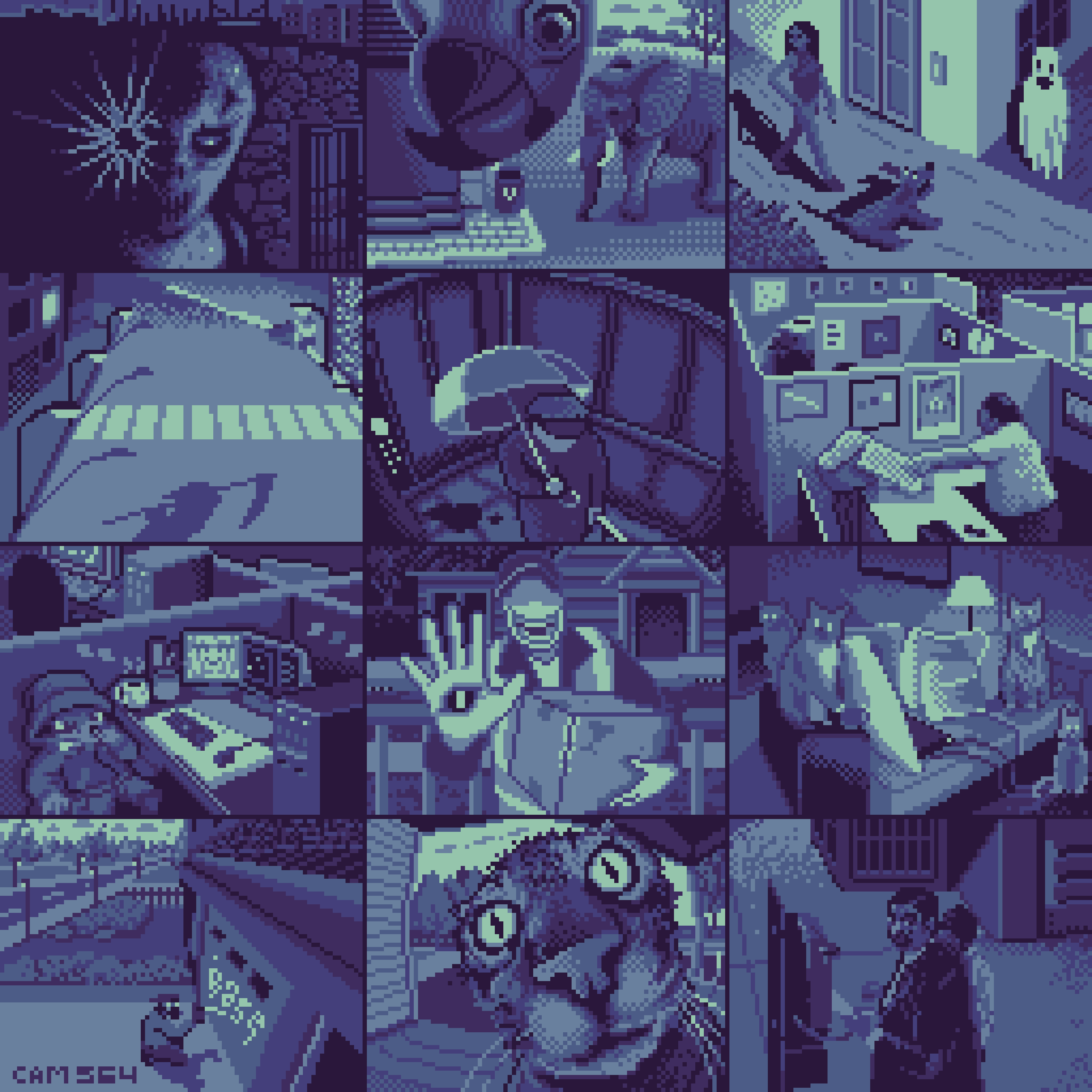 BasePaint Day #564: Video Surveillance Screens