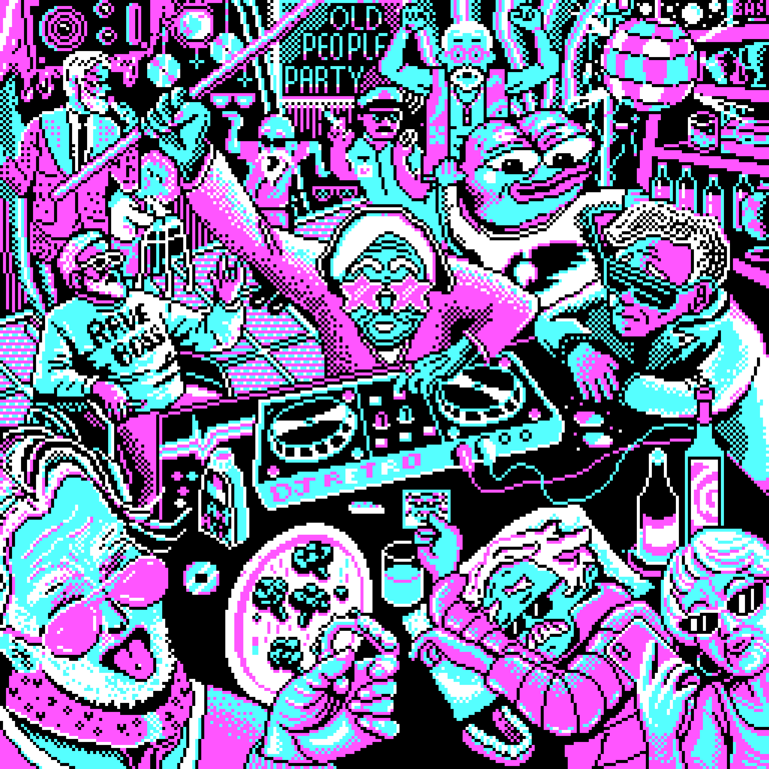 BasePaint Day #574: BP Acid Rave Party