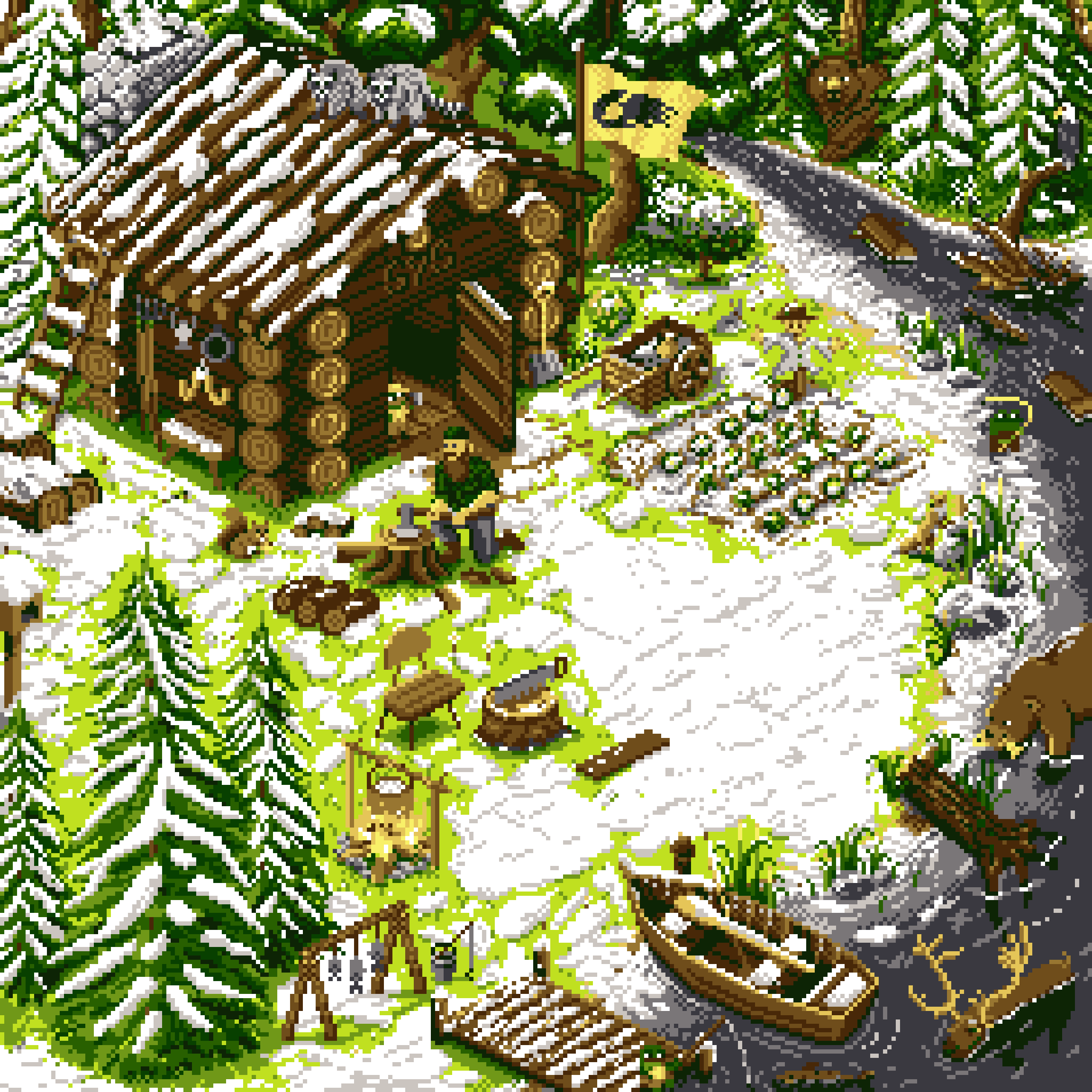 BasePaint Day #575: Log Cabin