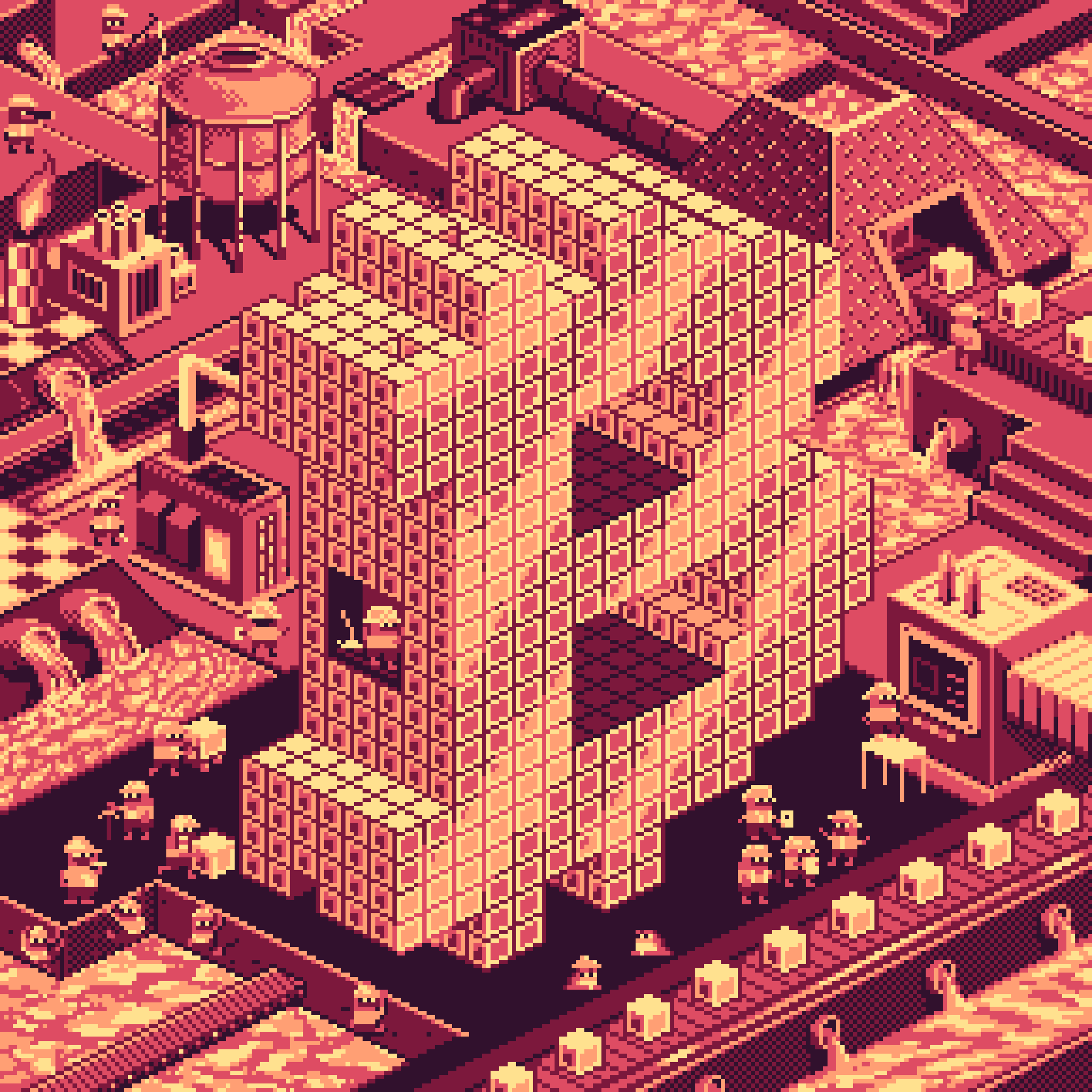 BasePaint Day #614: Bitcoin Volcano