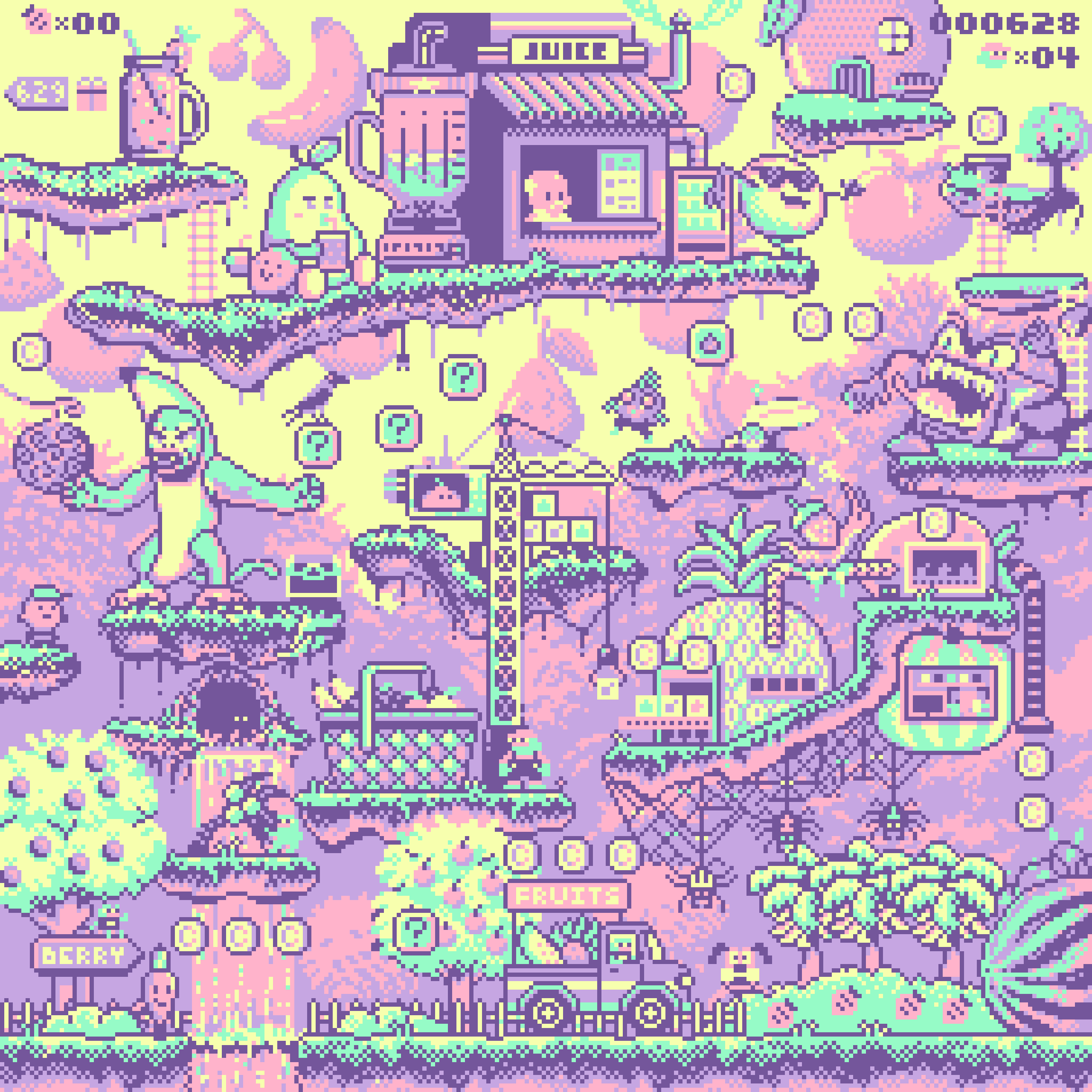 BasePaint Day #628: Fruit and Berry HD Platformer