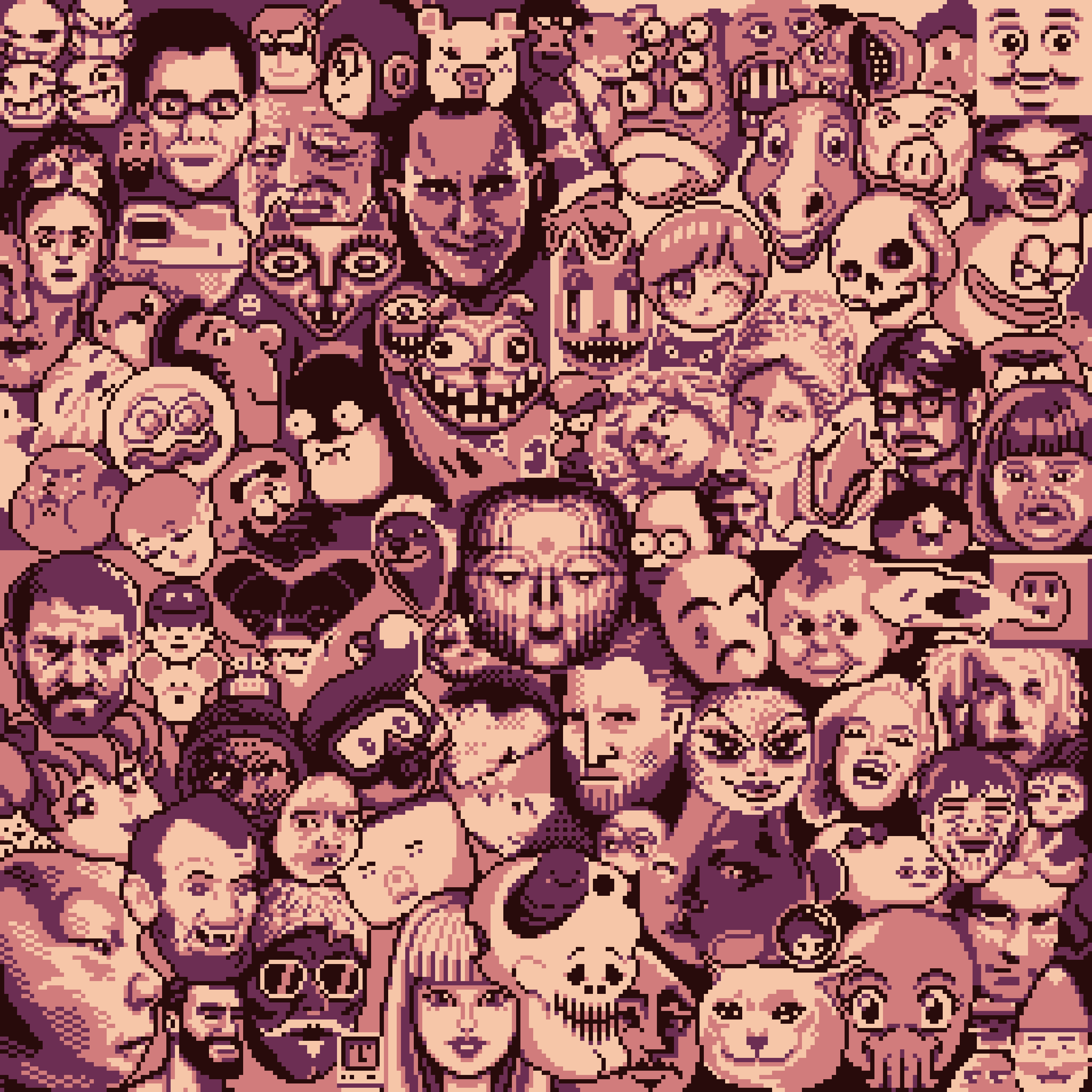 BasePaint Day #643: 100 Faces