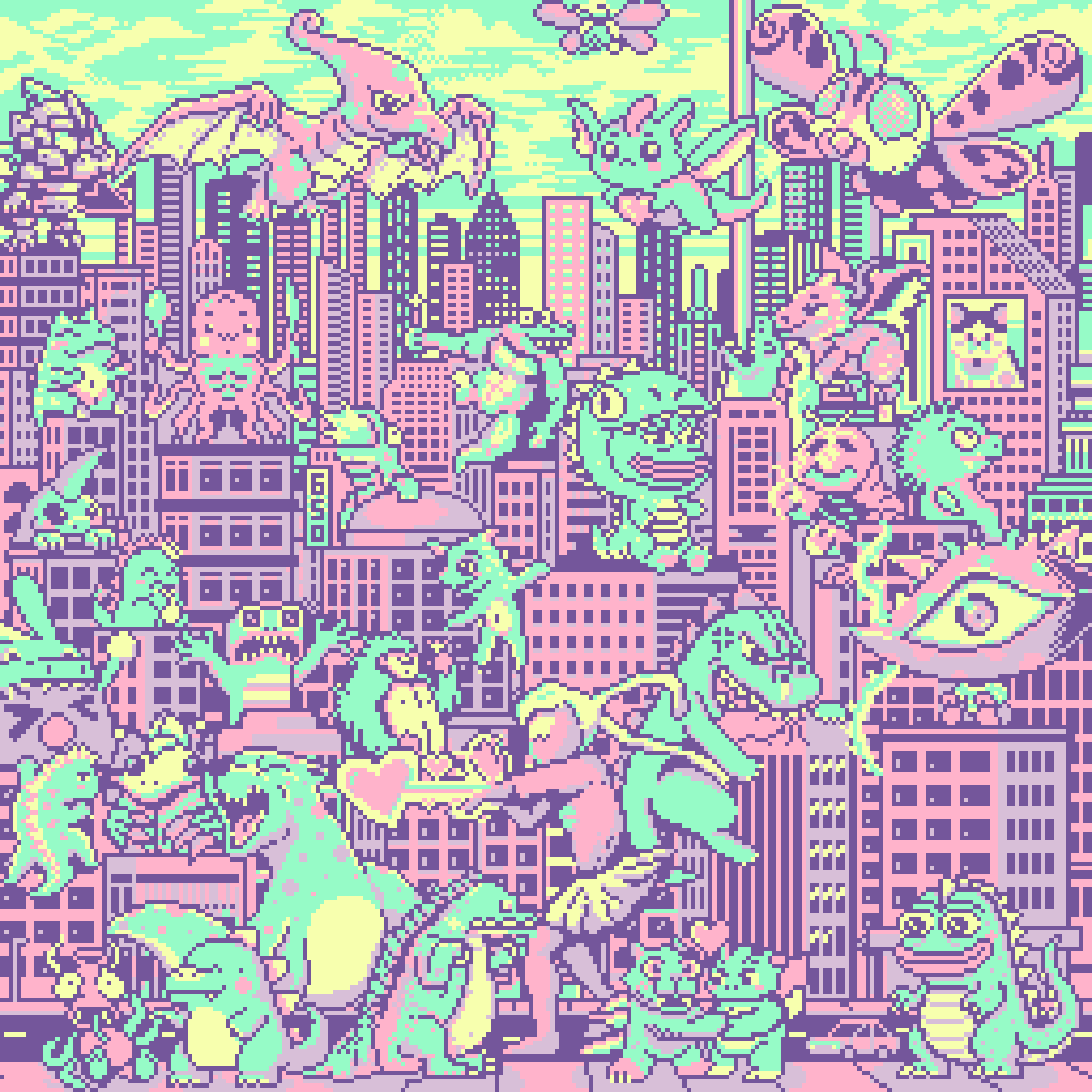 BasePaint Day #650: Kawaii Kaiju