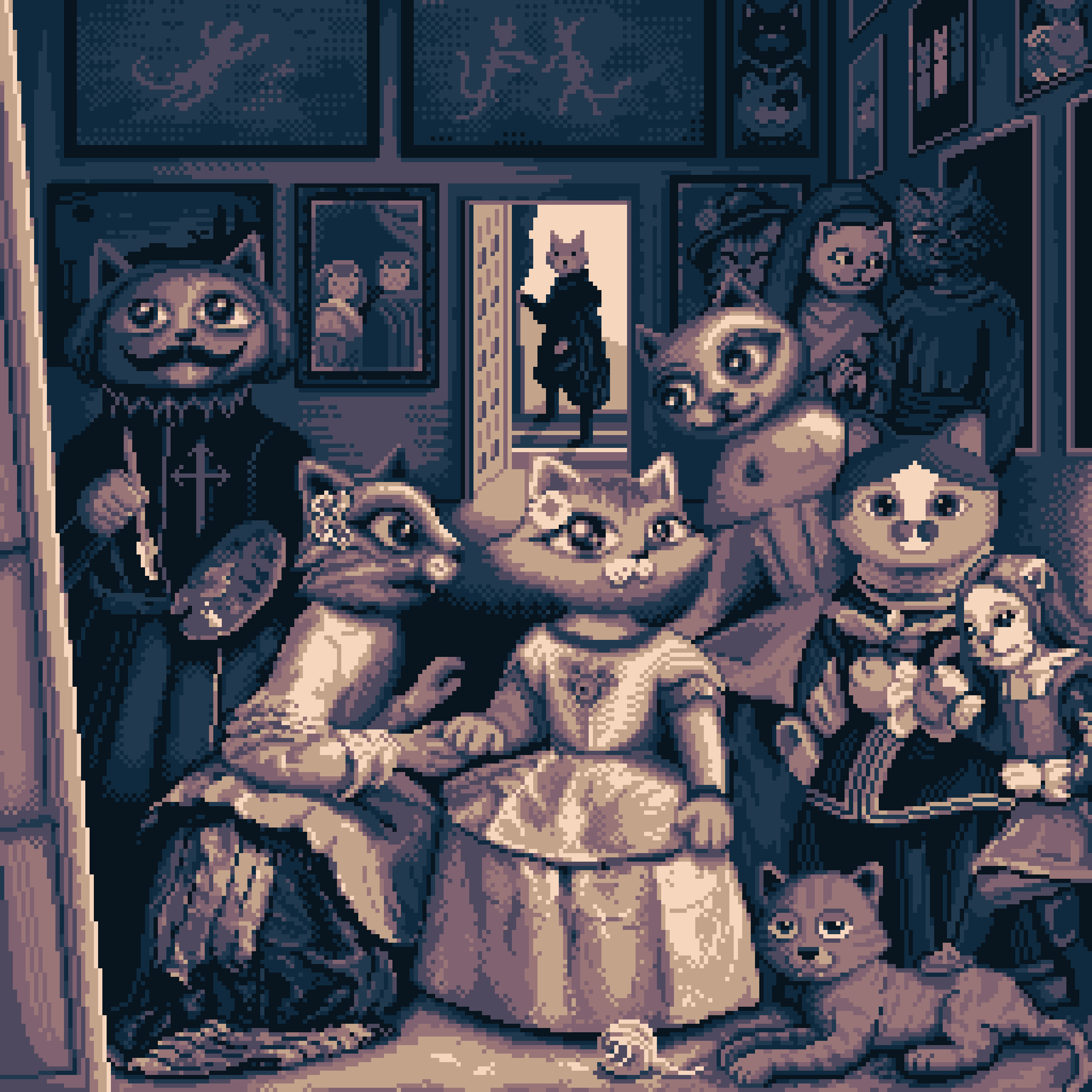 BasePaint Day #651: Las Meninas with Kittens